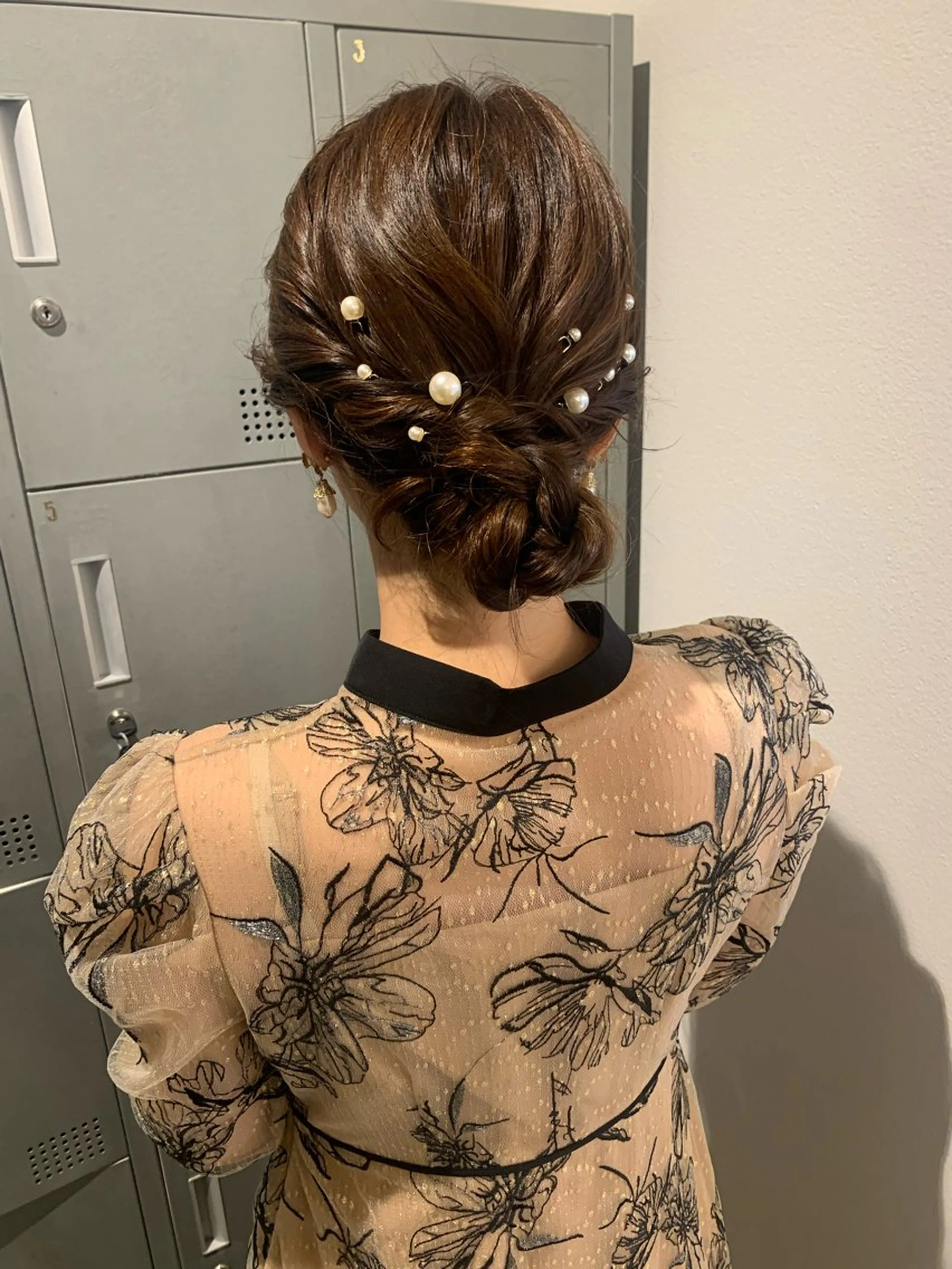 セミロング ヘアアレンジ ヘアセット ブリーチ/アレンジ 天満/chihiroのヘアスタイル