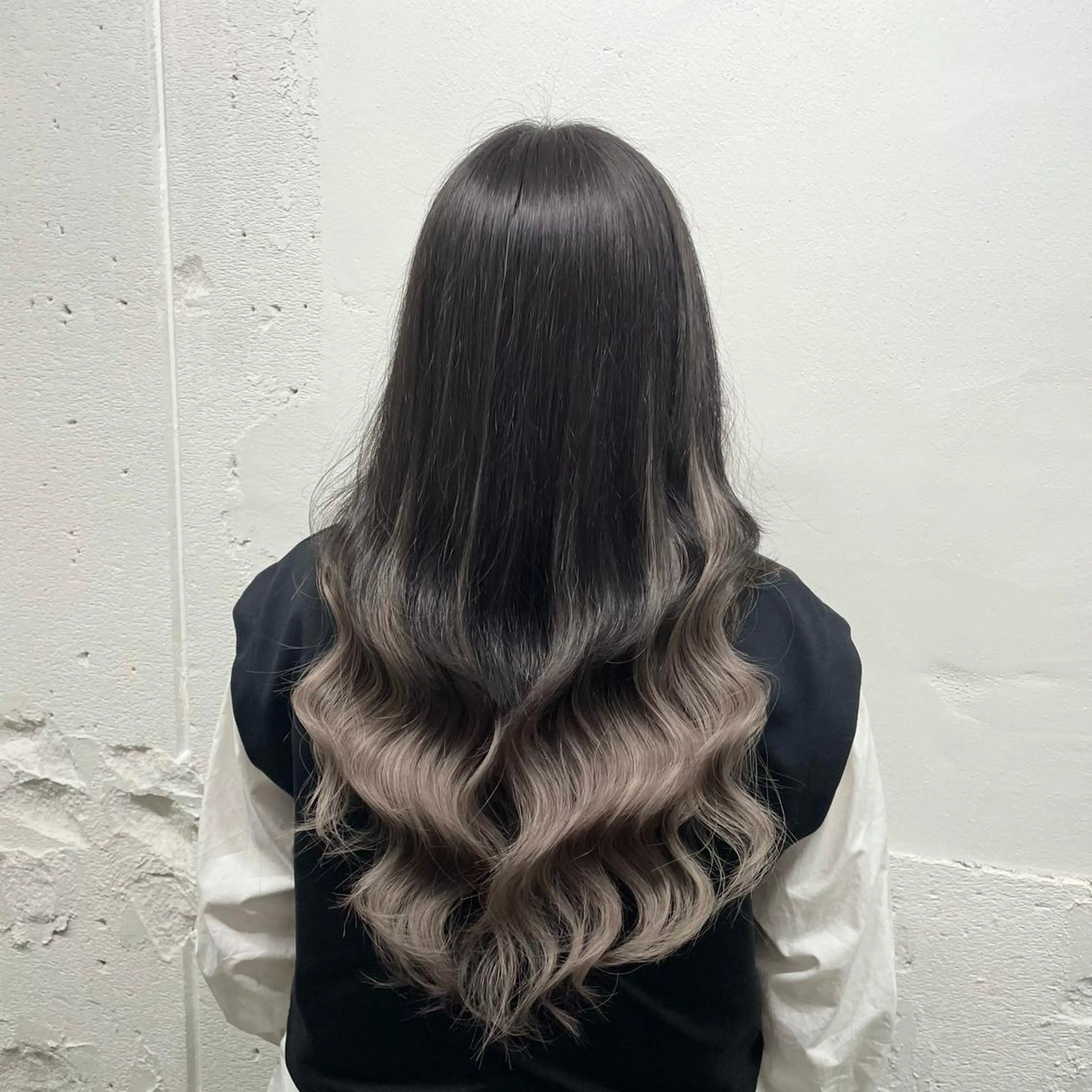 ロング カラー シールエクステ バレイヤージュ ミストバング ダブルカラー  フェイスフレーミング ヘアカラー エクステ 🧡艶髪ちゅるん髪 🫧🧡YUKI❄️のヘアスタイル