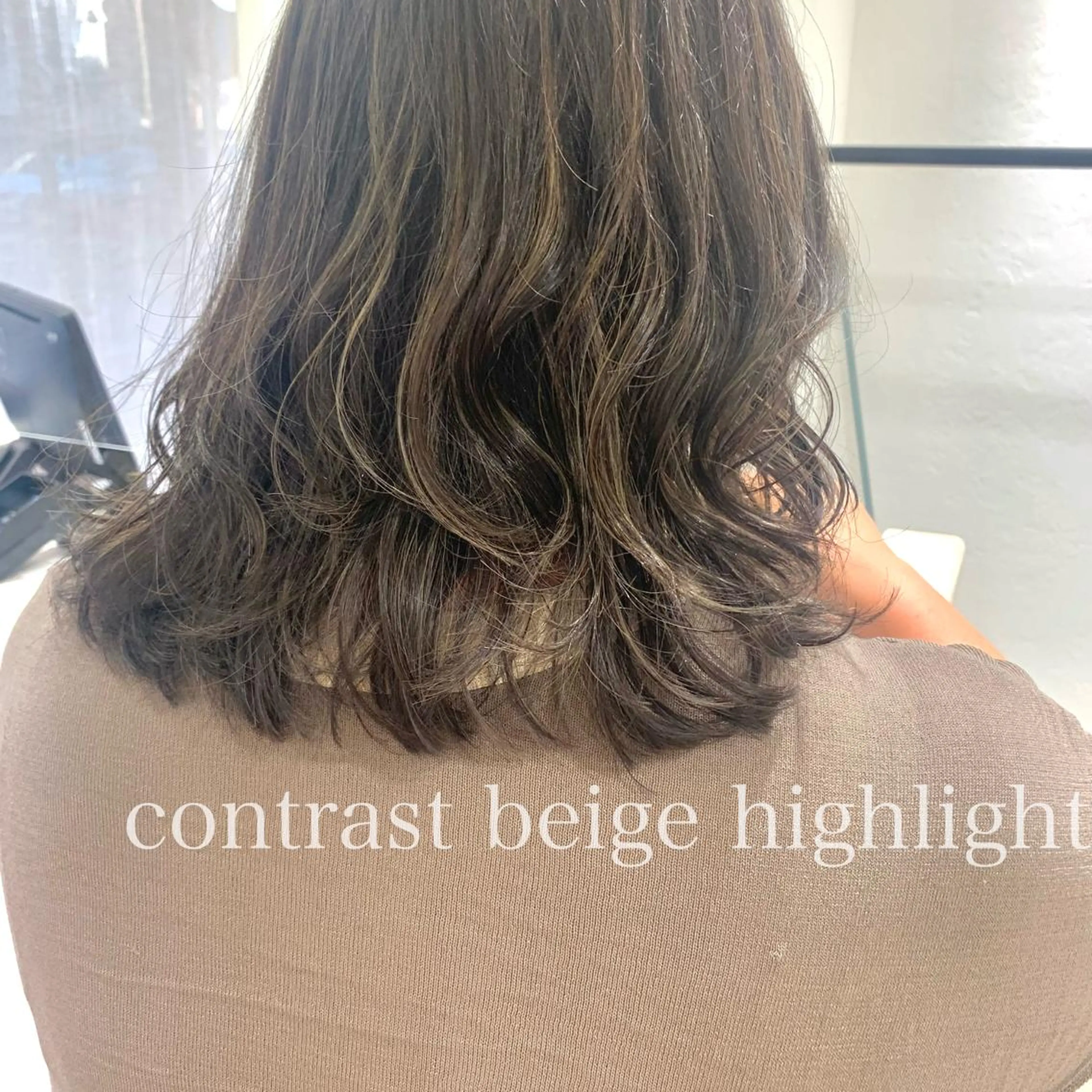 ミディアム カラー カット ヘアカラー ボブ/美髪矯正 /佐藤　奈巳のヘアスタイル