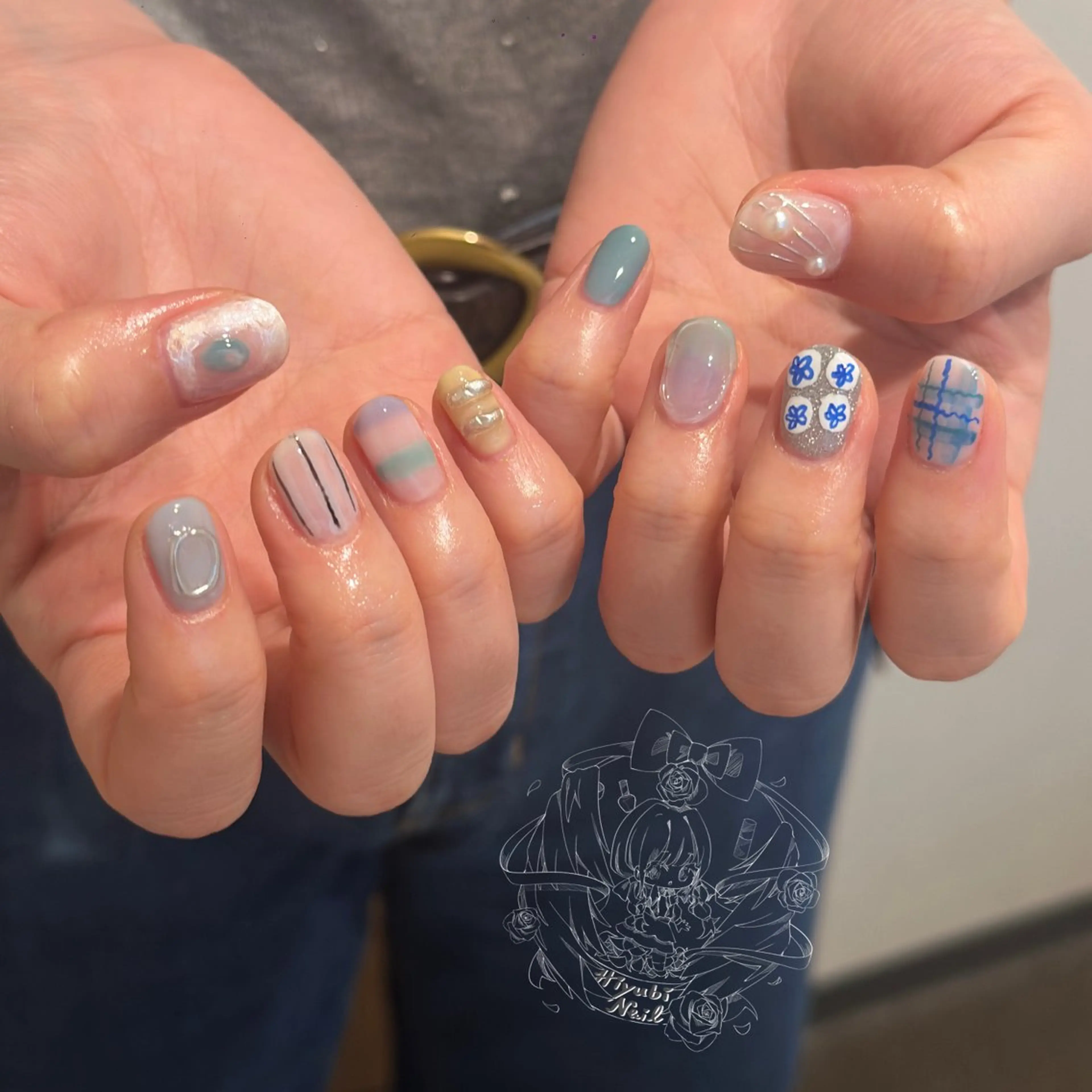 ネイル ハンドネイル 🎀フェイ フェイ🫧💗のネイルデザイン