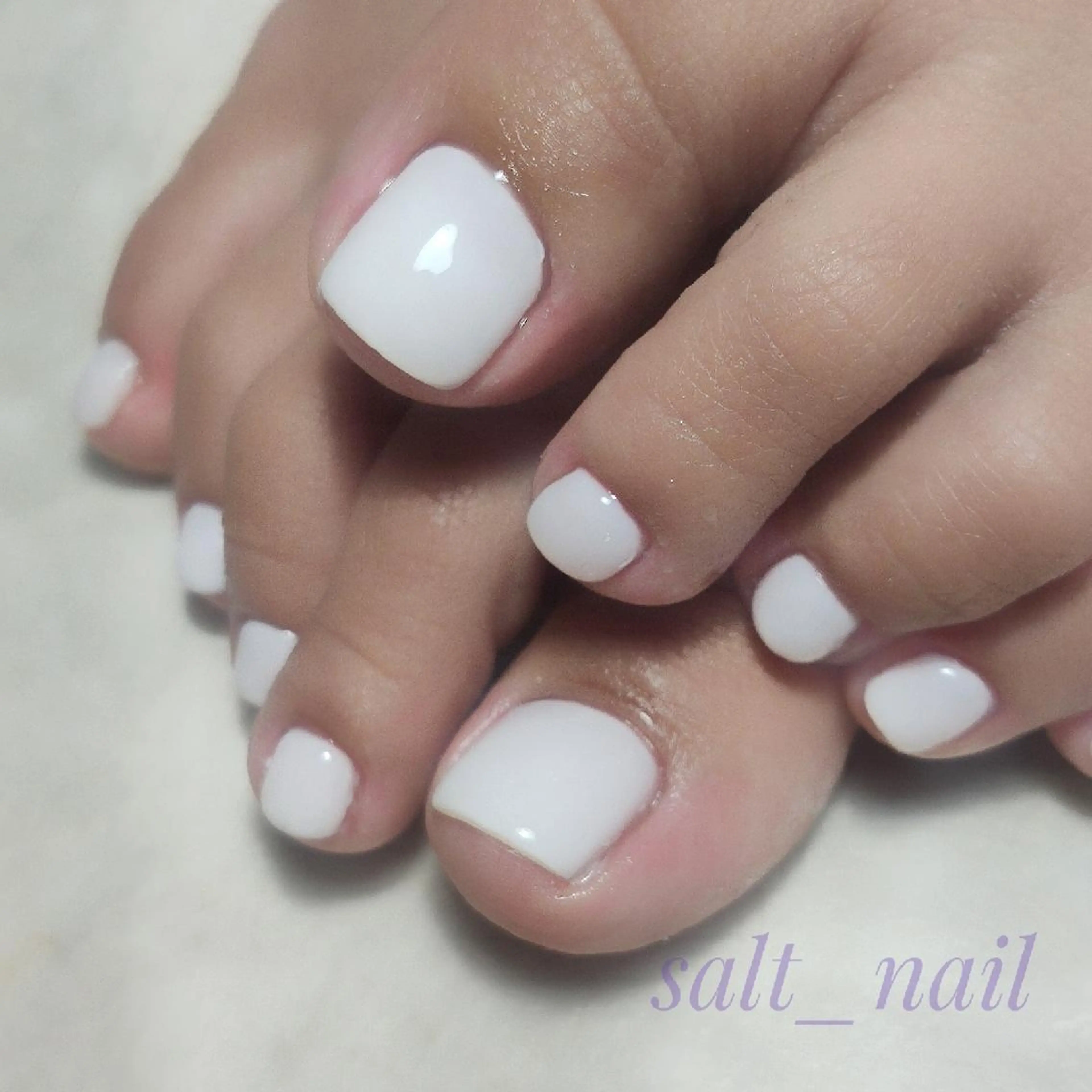 ネイル ワンカラーネイル フットネイル 個人サロン saltnailのネイルデザイン