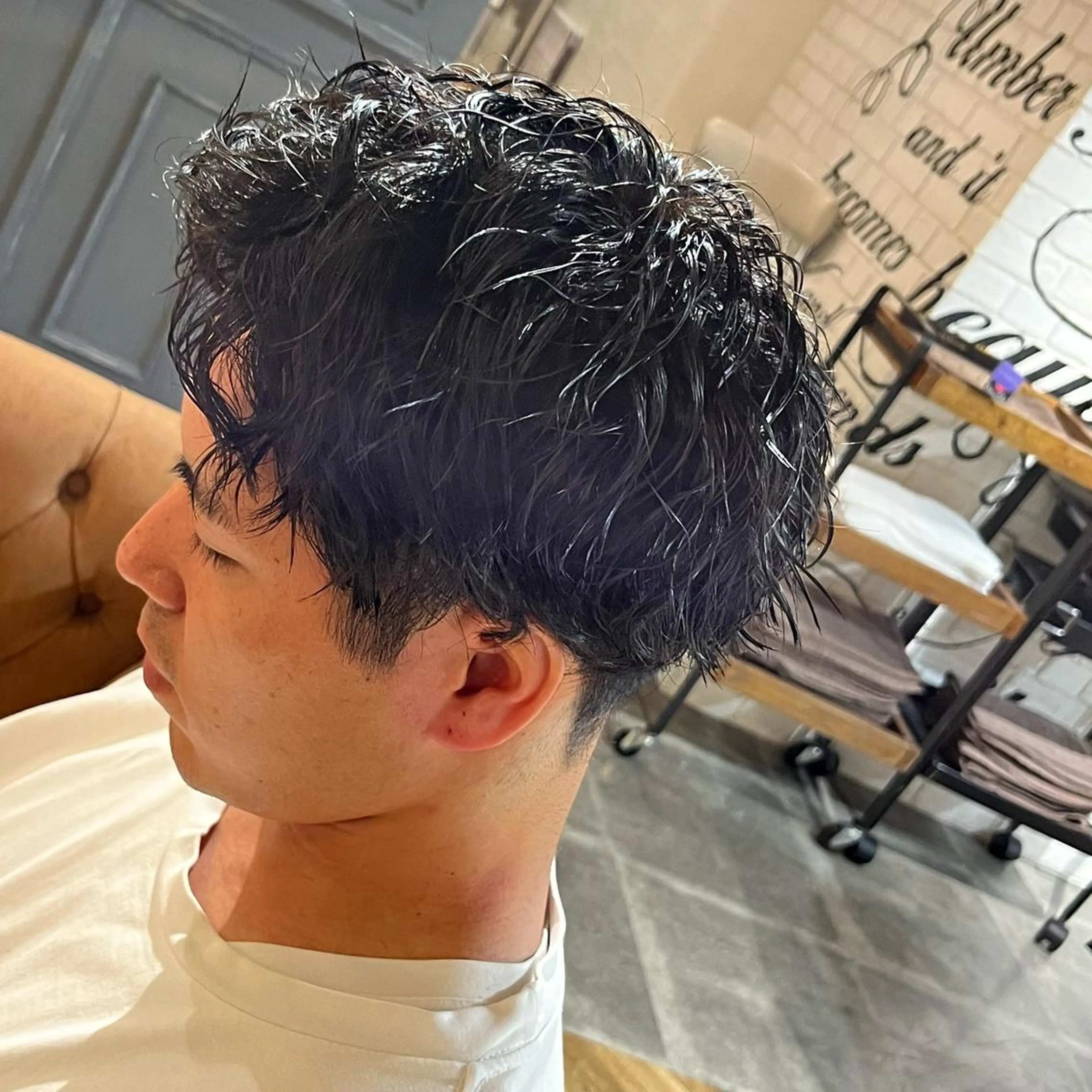 ショート パーマ メンズ カット パーマ トリートメント umber  royce所属・🫟メンズスタイル 特化型マナ🫟のヘアスタイル
