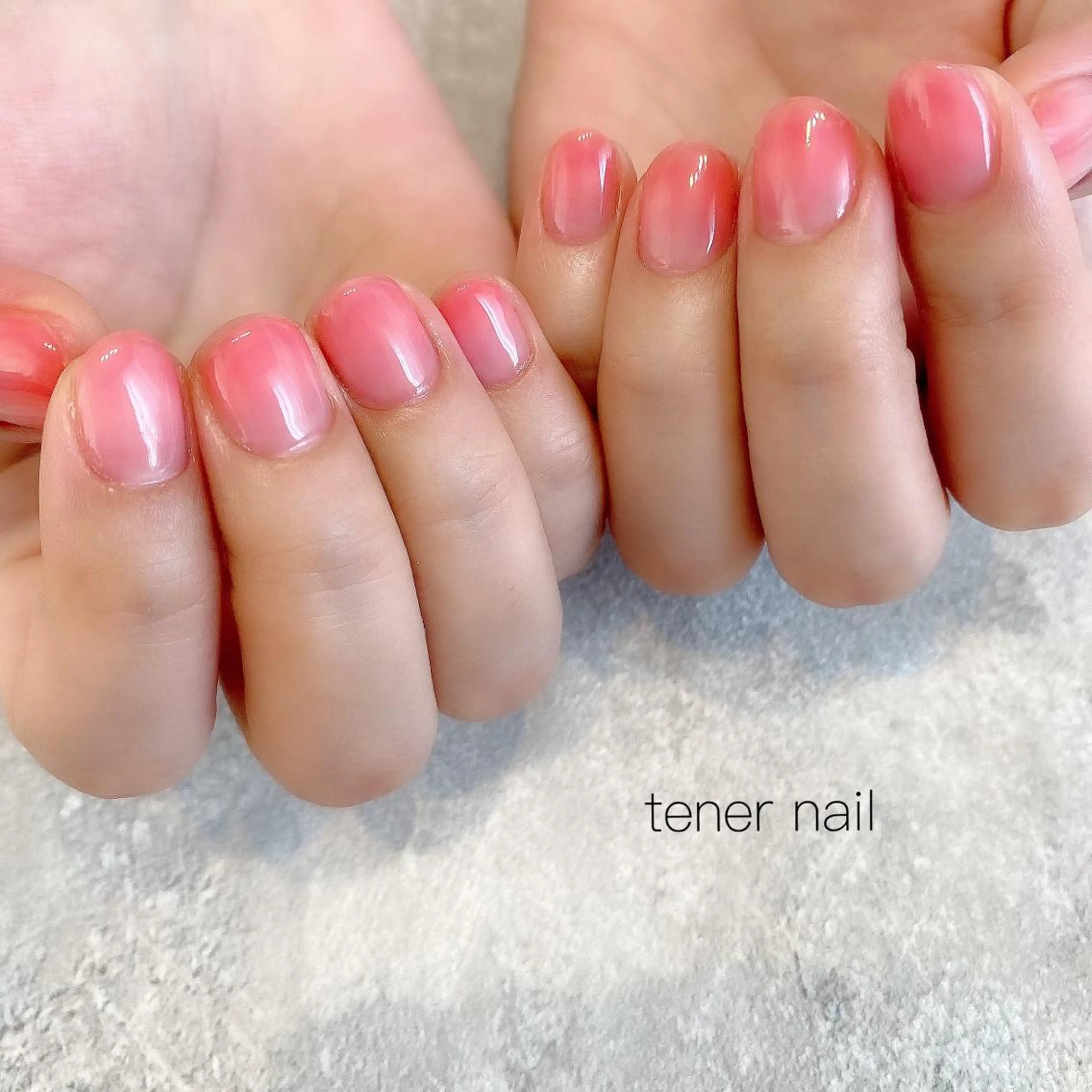 ネイル グラデーション ピンク テネルネイル tener nailのネイルデザイン