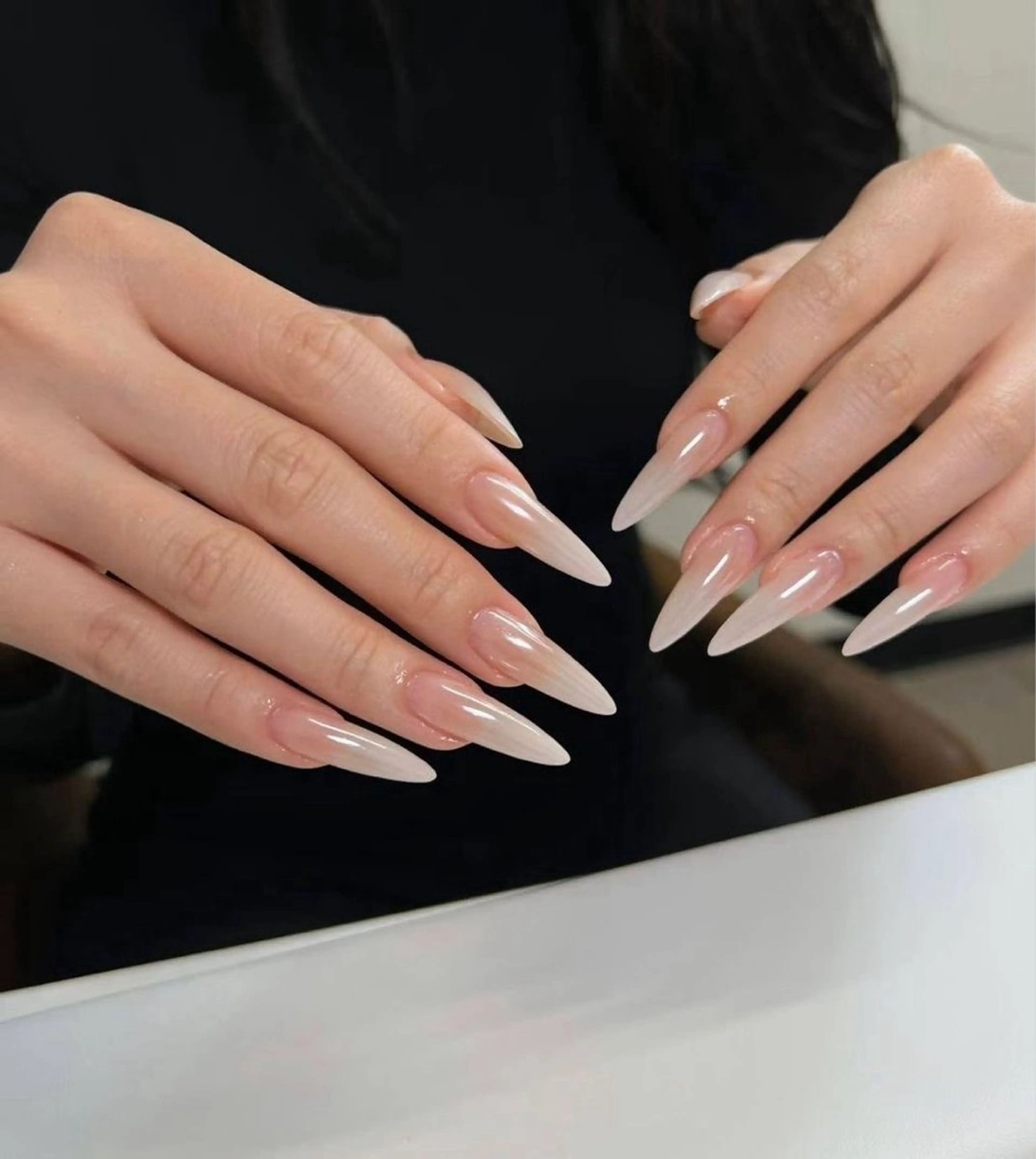 ネイル グラデーション マグネットネイル ワンカラーネイル ピンク シンプルネイル ハンドネイル YURI NAILのネイルデザイン