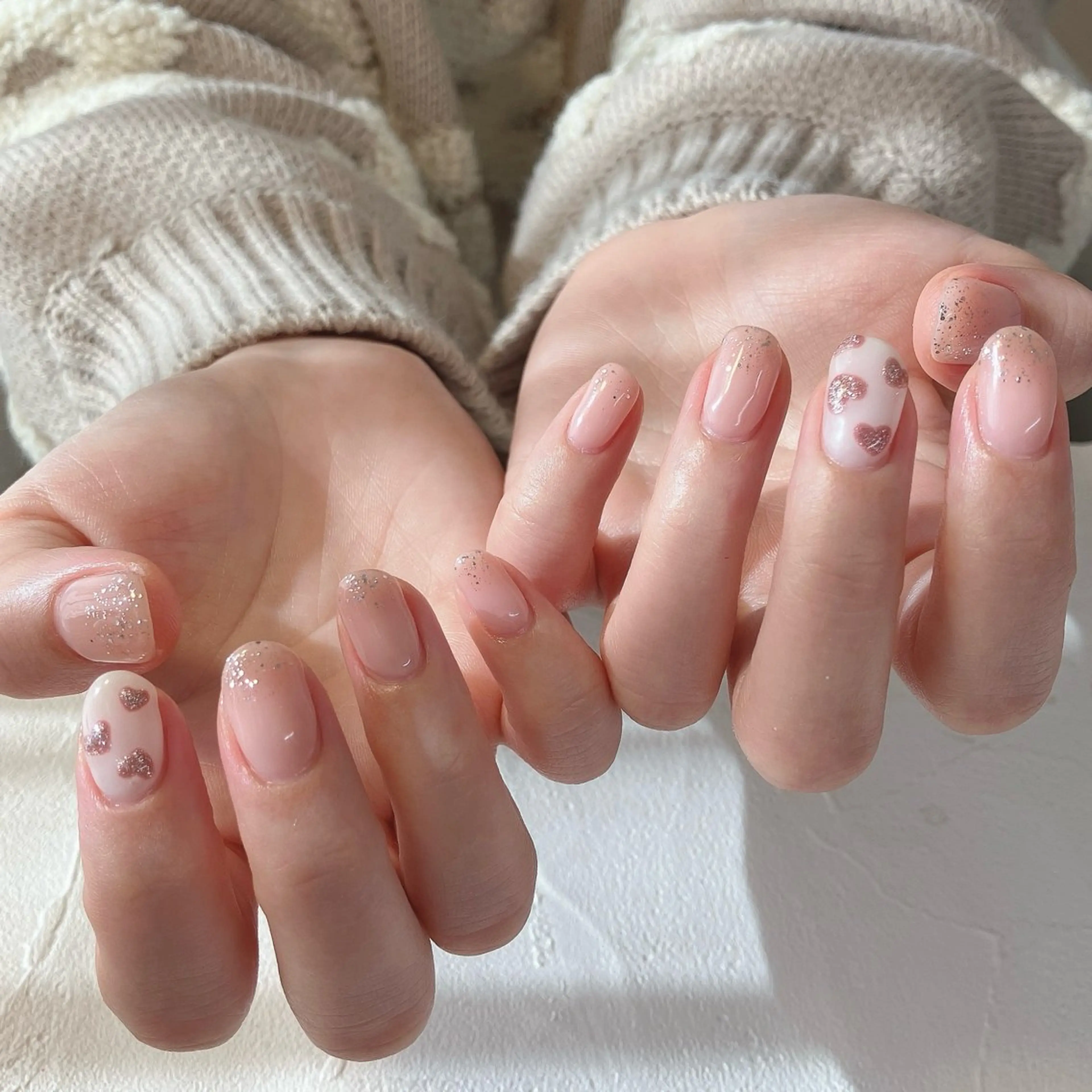 ネイル アートネイル ラメ(グリッター) ハンドネイル nails 🎀meのネイルデザイン