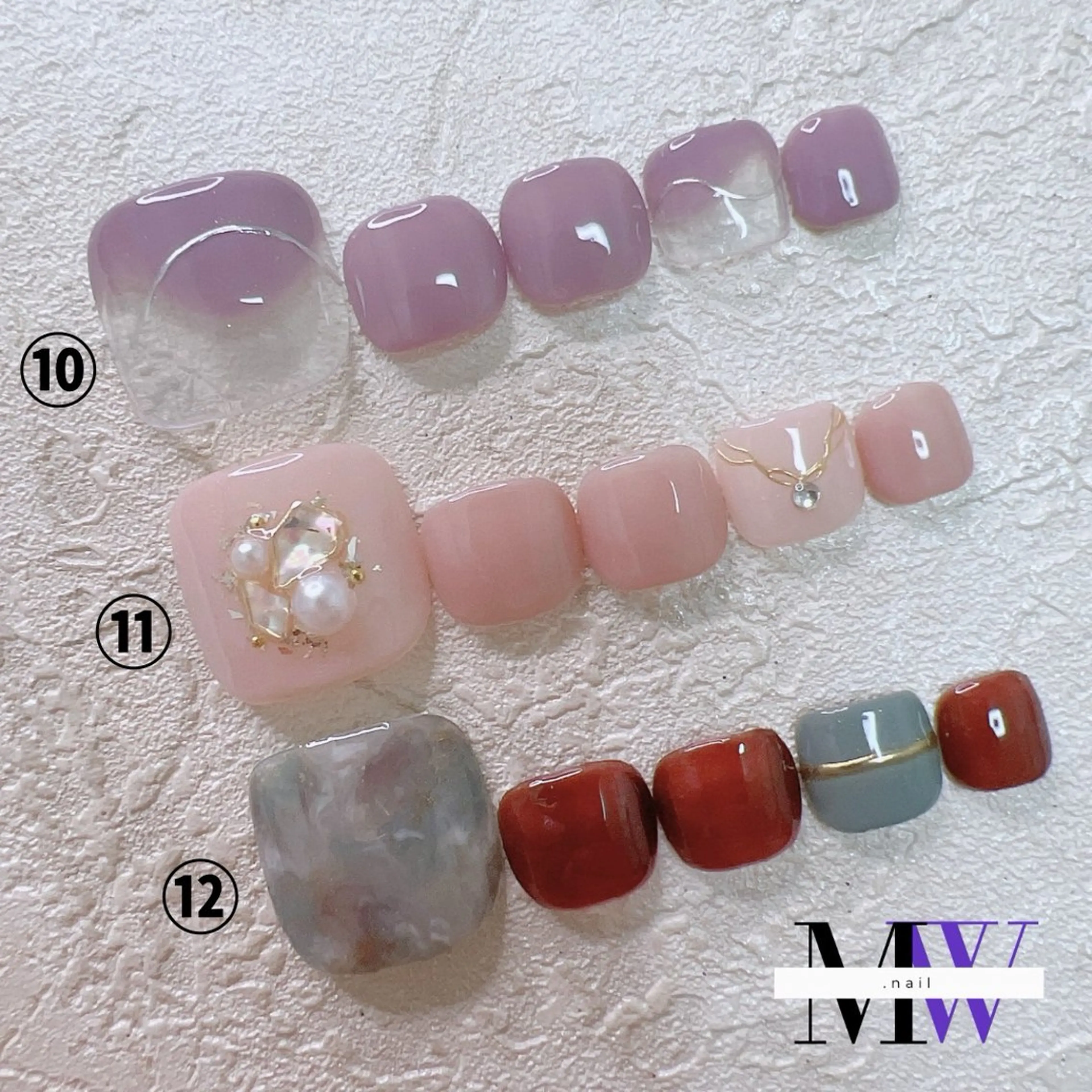 ネイル アートネイル フットネイル ジェルネイル フットネイル MW .nailのネイルデザイン