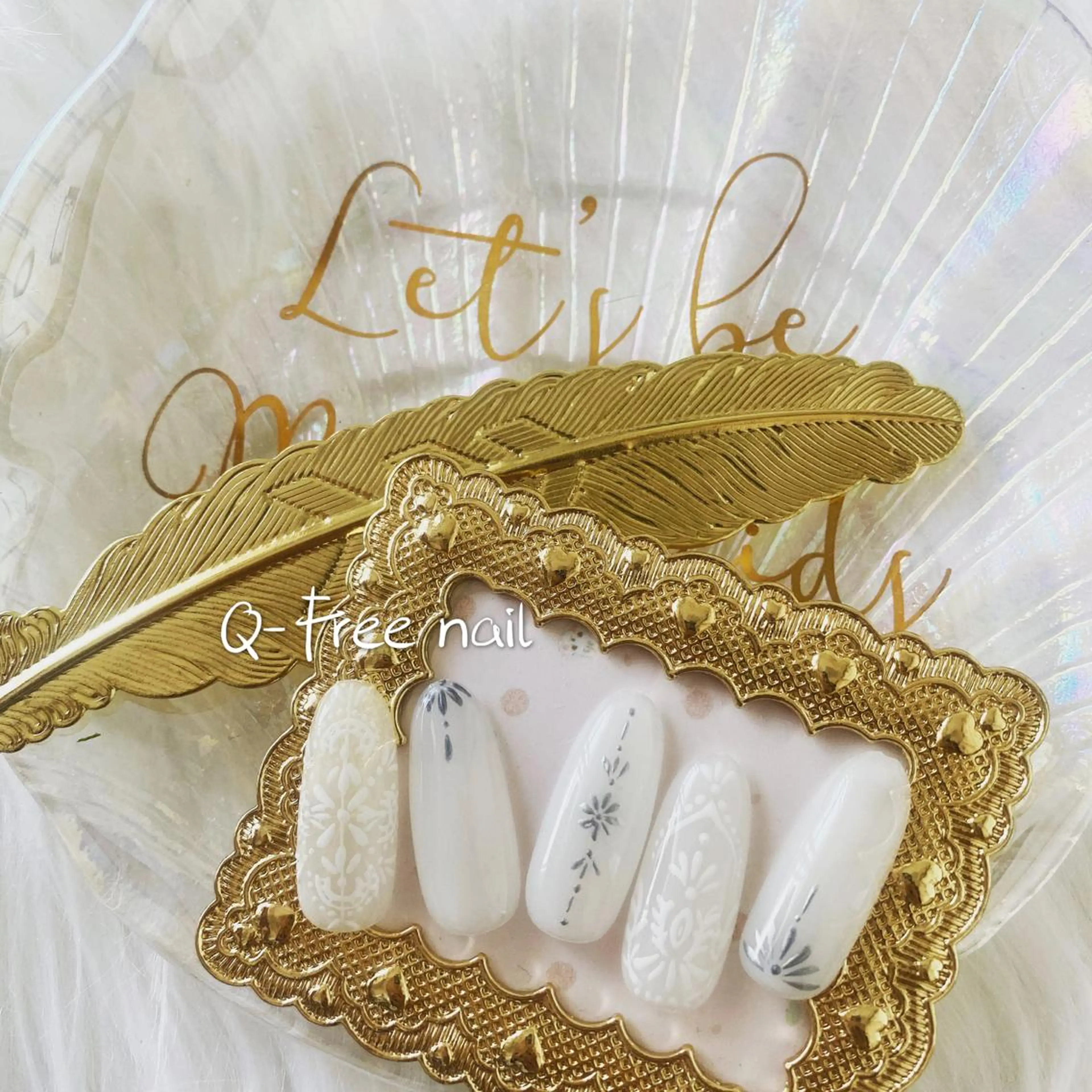 ロング カラー ネイル アートネイル Q Free nailsのネイルデザイン