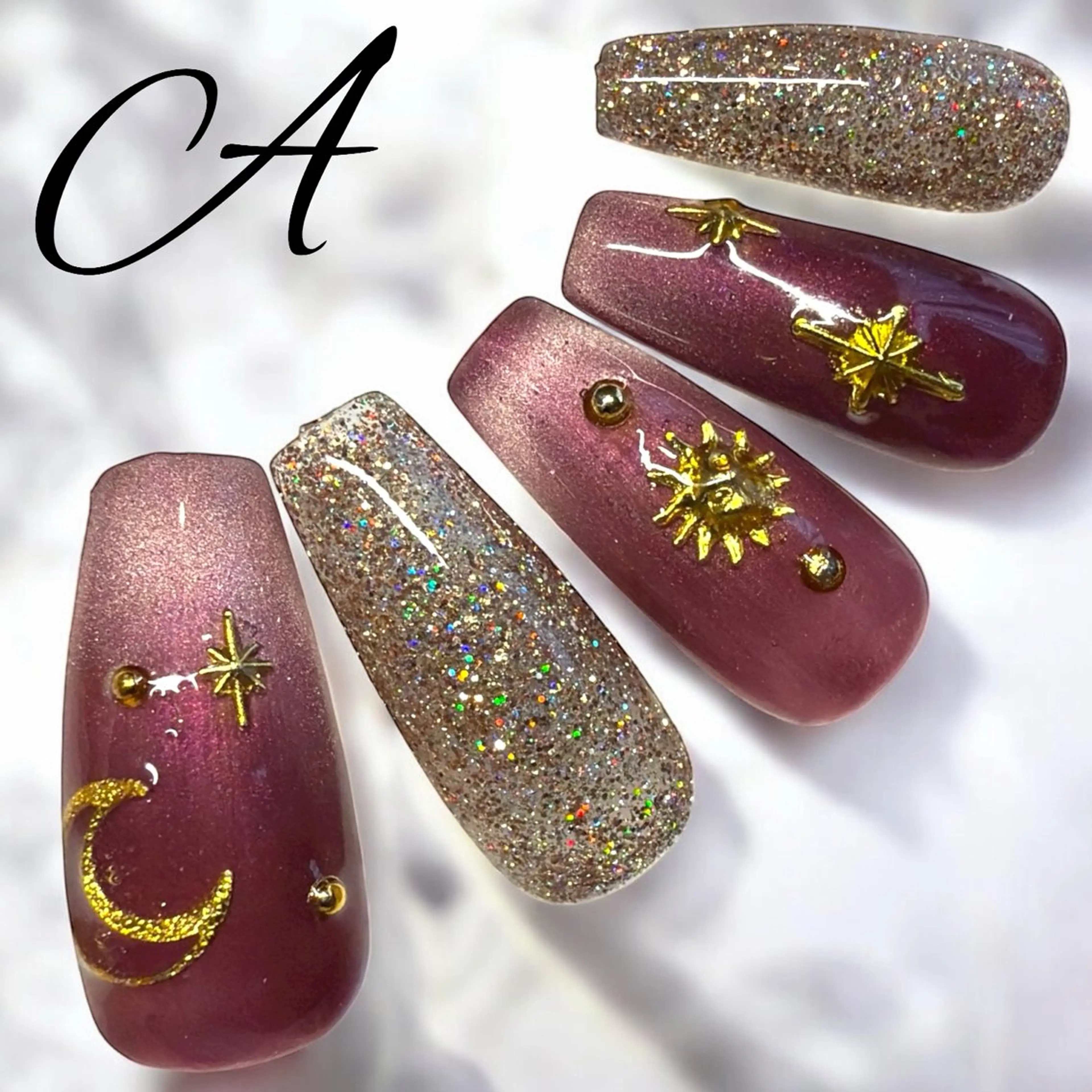 ネイル フラッシュネイル マグネットネイル ワンカラーネイル ハンドネイル nailsalon  Trinity所属・K. yu-kaのネイルデザイン