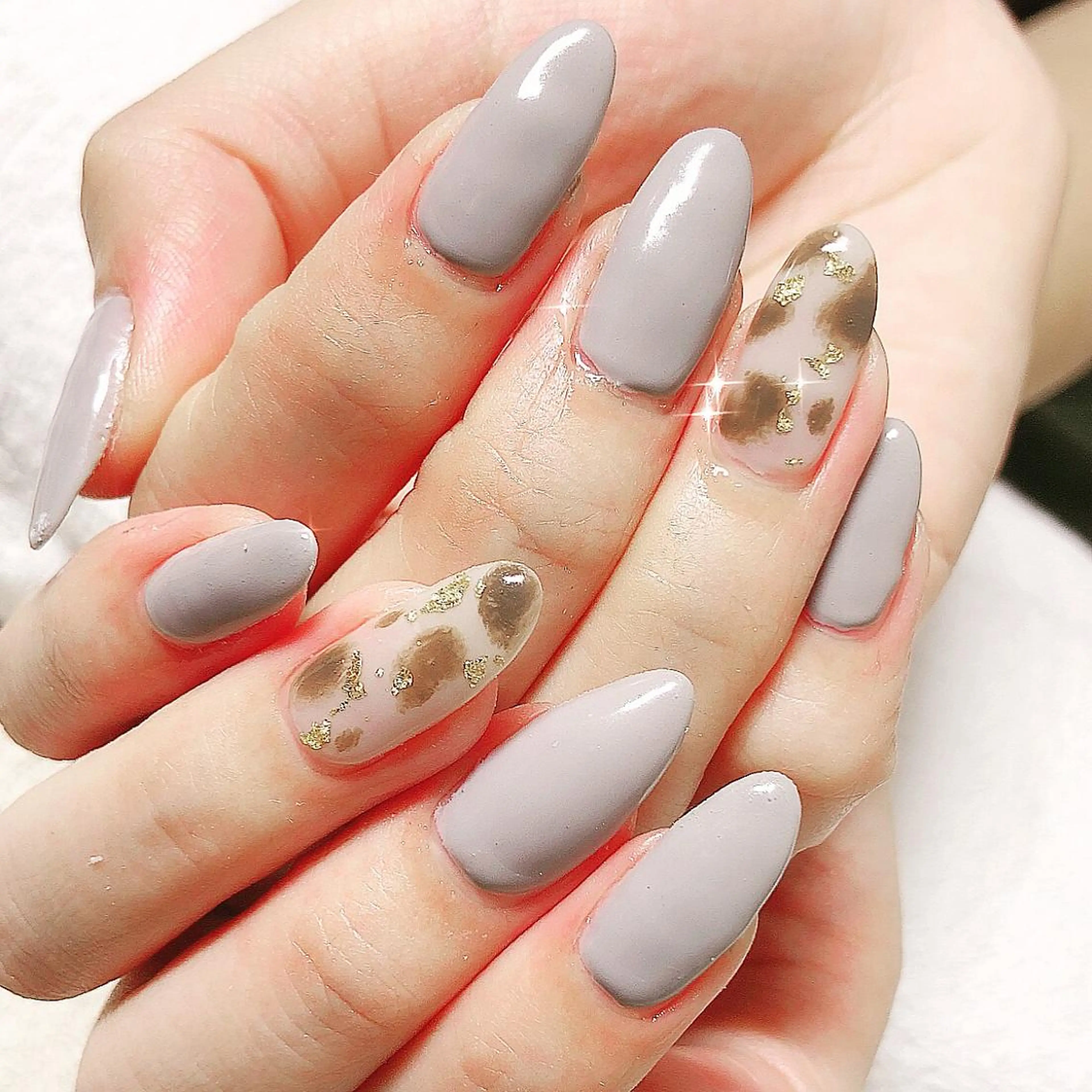ミディアム ネイル ハンドネイル 《LB》ラブリエ Nail&eyeのマツエク・マツパデザイン