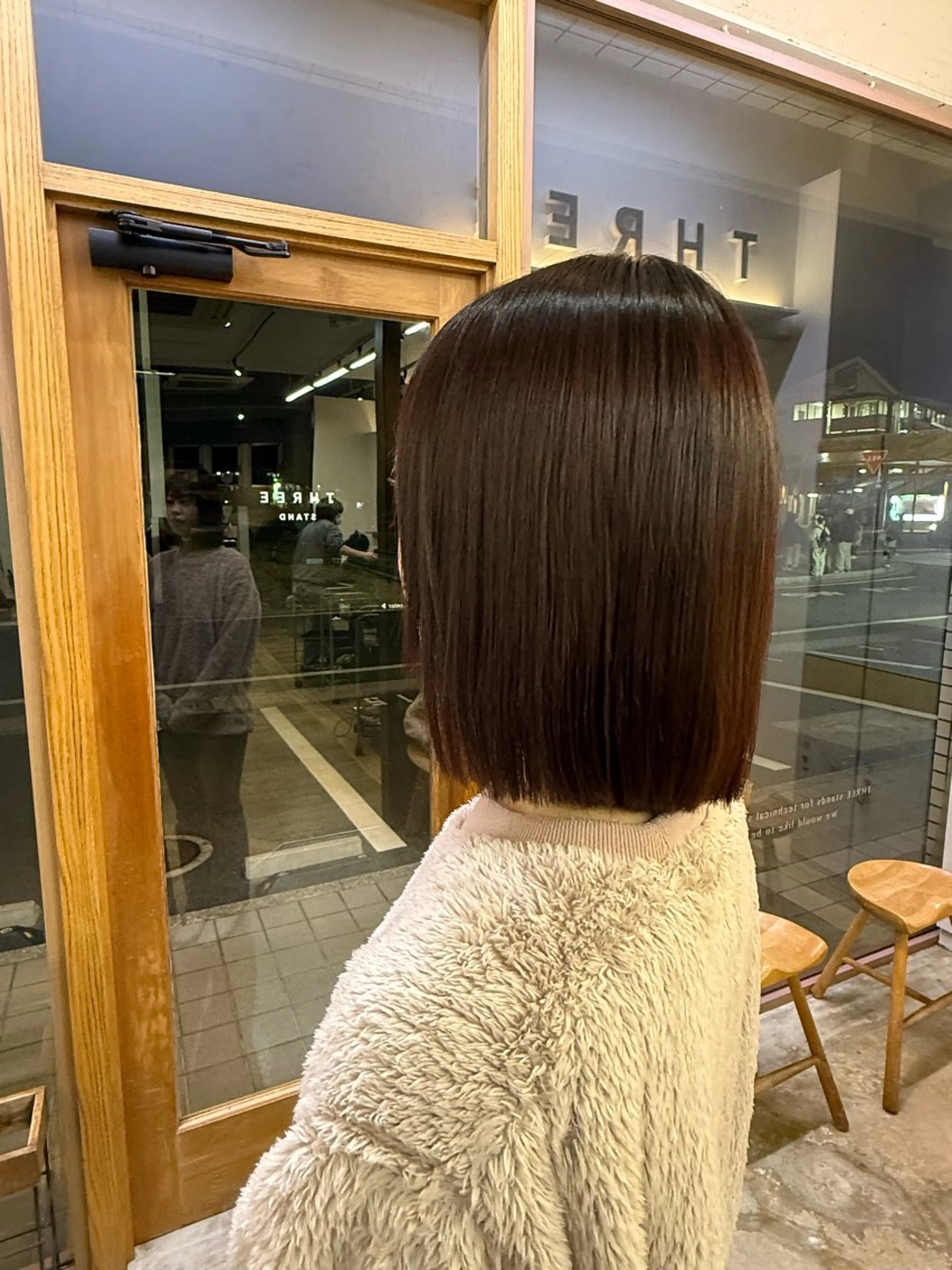 ミディアム カラー ピンクカラー THREE mark所属・沖部 蓮のヘアスタイル