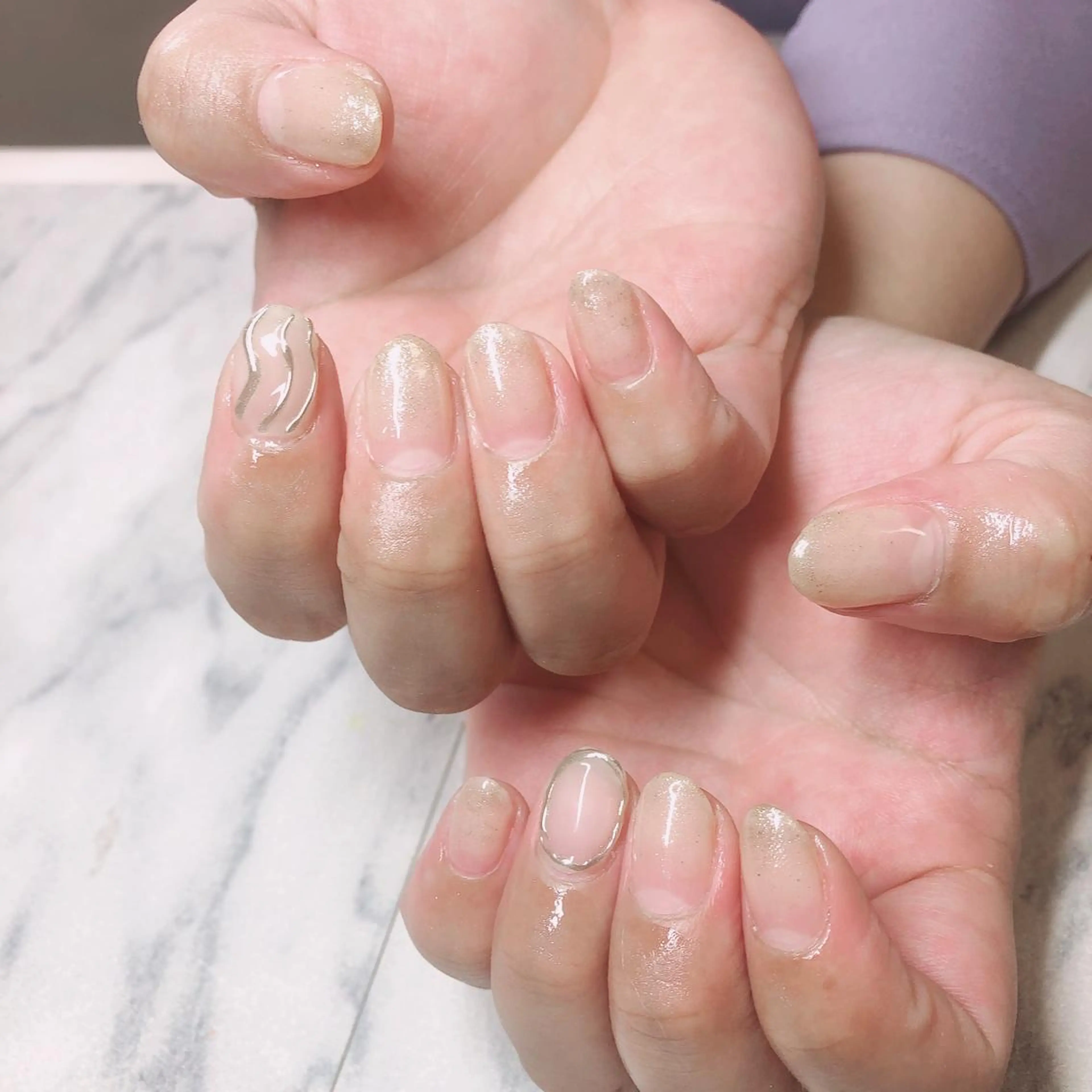 ネイル 持ち込み 結城 怜菜のネイルデザイン