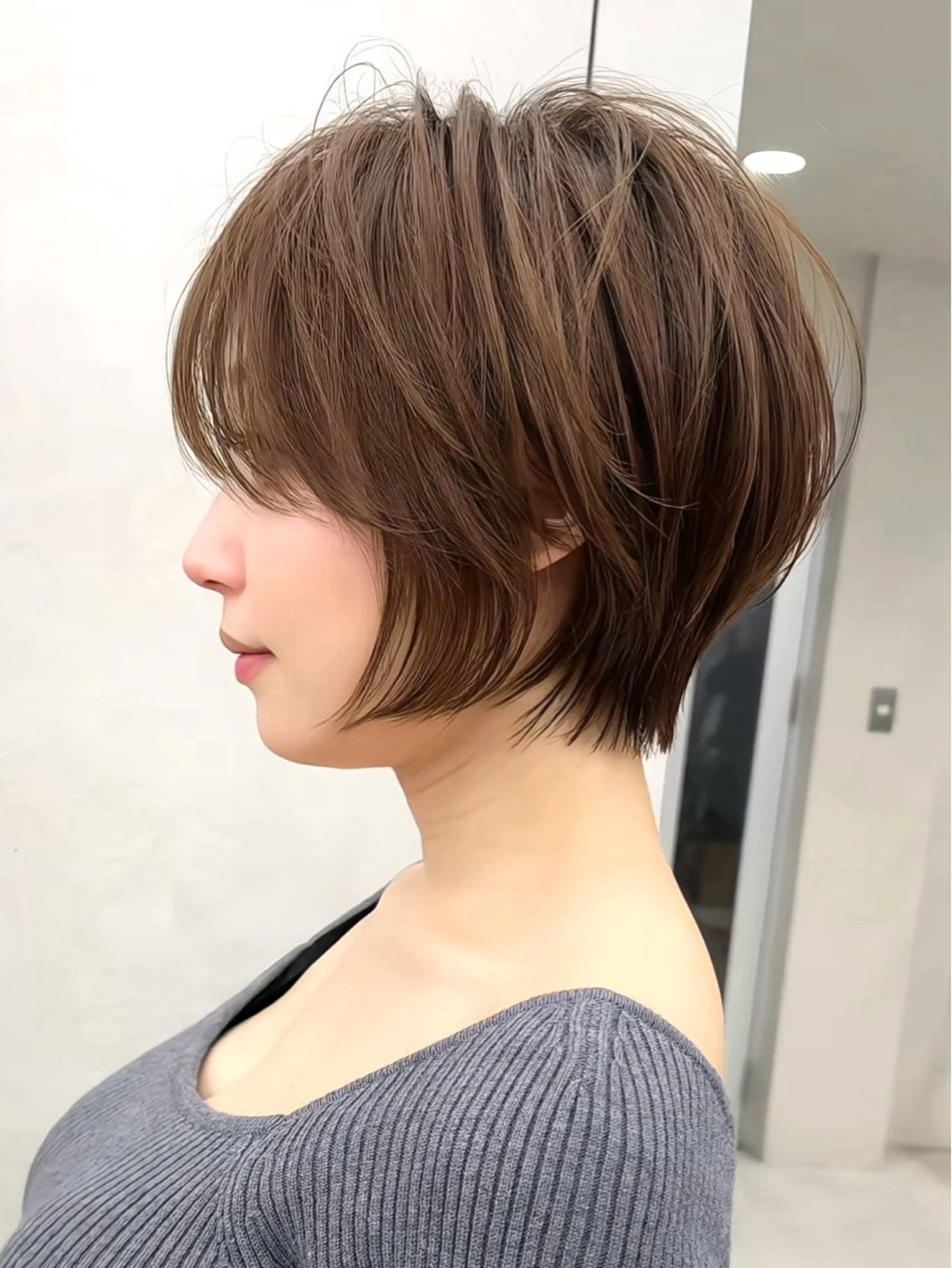 ショート カラー カット ヘアカラー トリートメント ✨大川 錬✨ -7歳若返りショートのヘアスタイル