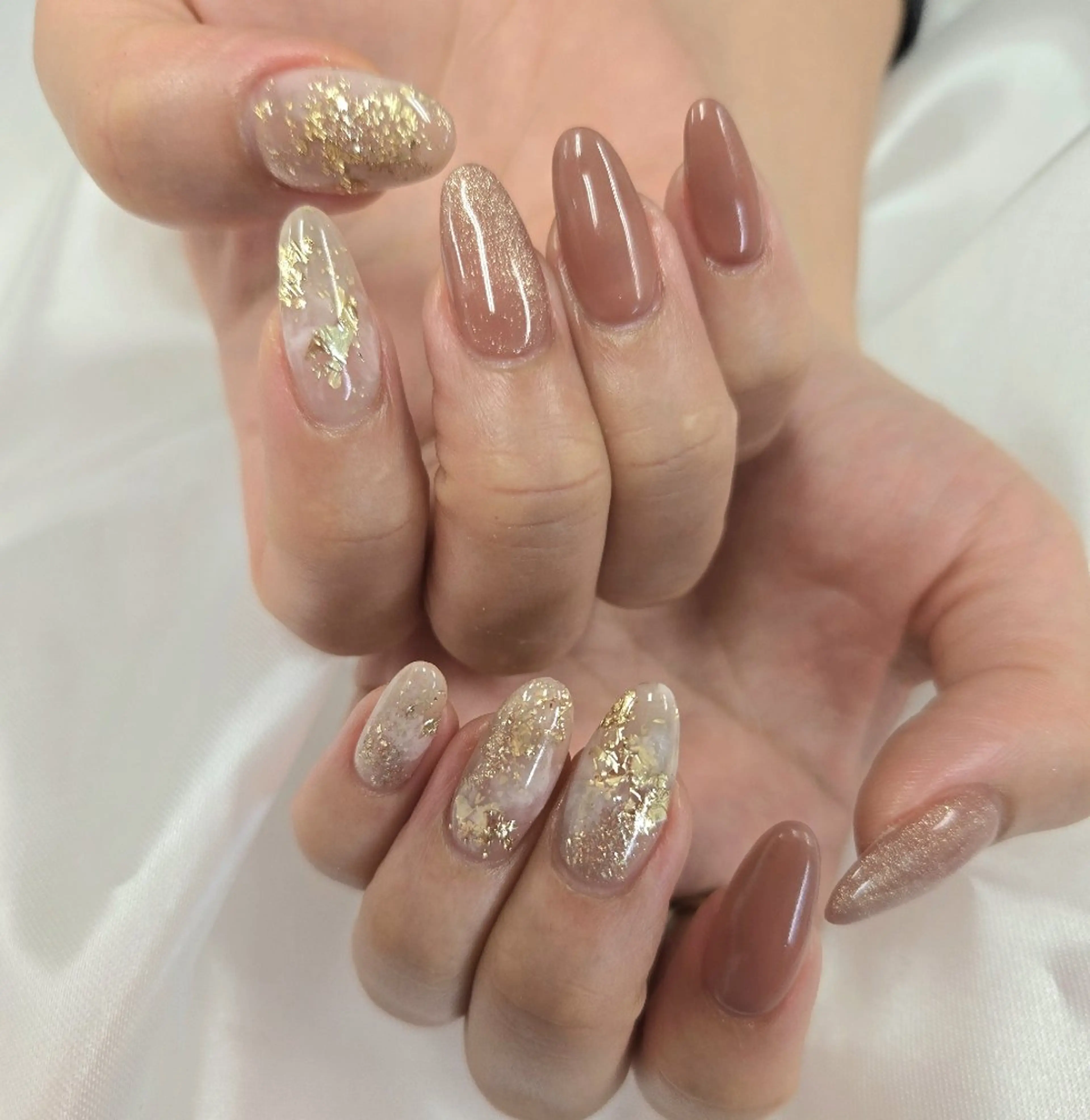 ネイル アートネイル オーロラネイル チークネイル ジェルネイル グラデーション ハンドネイル 河野ちえ (雑誌掲載サロン)のネイルデザイン