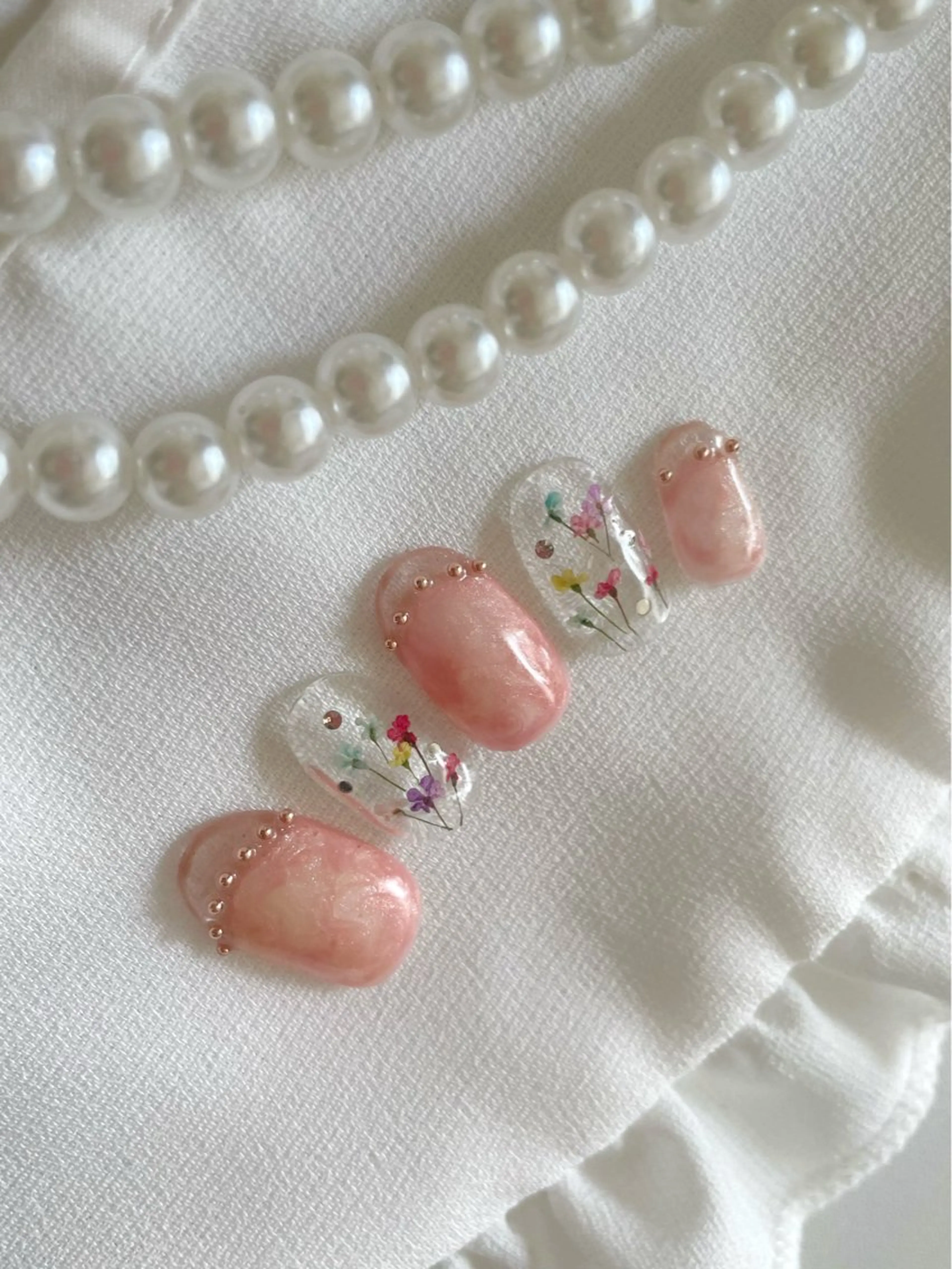 ネイル クリアネイル フラワーネイル AYA Reginaのネイルデザイン