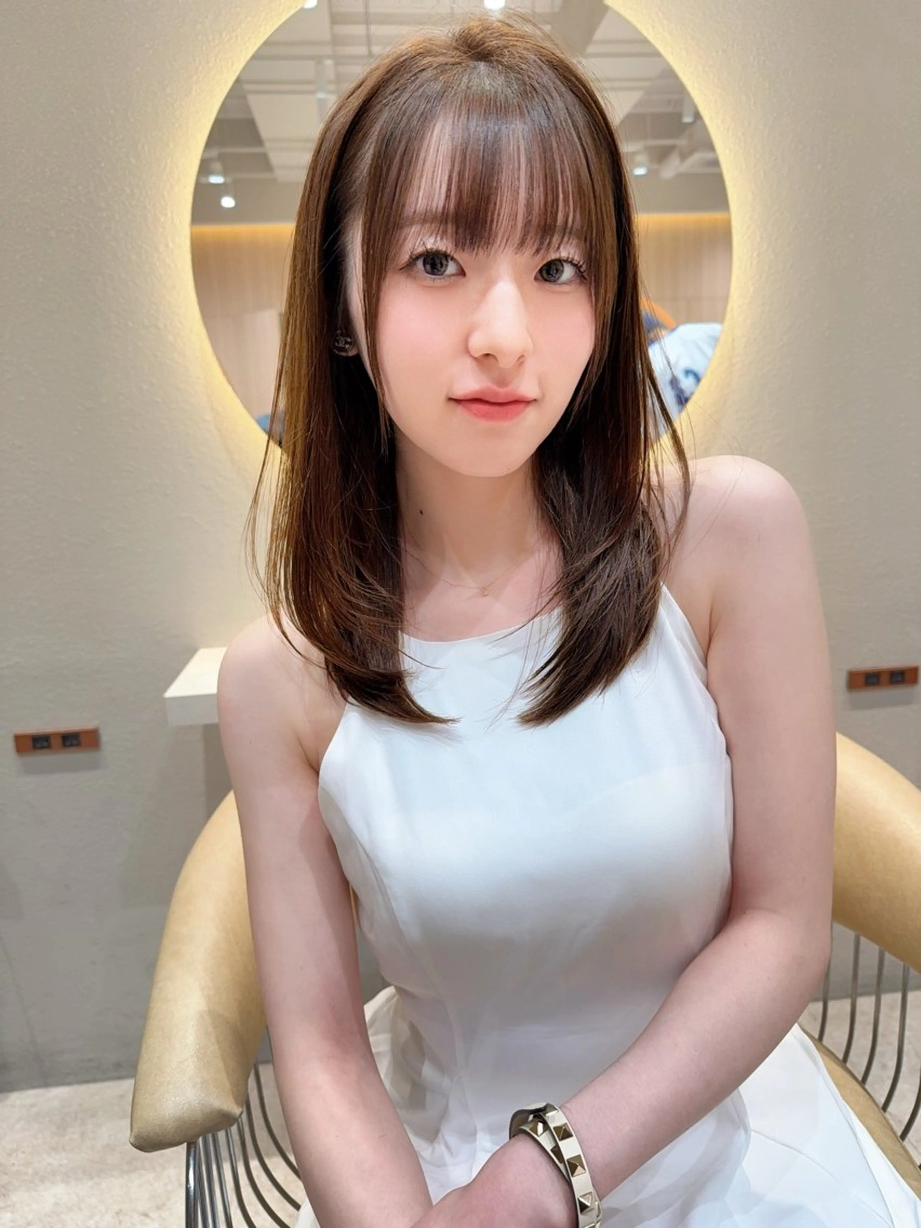 セミロング カラー カット ヘアカラー トリートメント レイヤー❣️縮毛矯 川村利幸のヘアスタイル