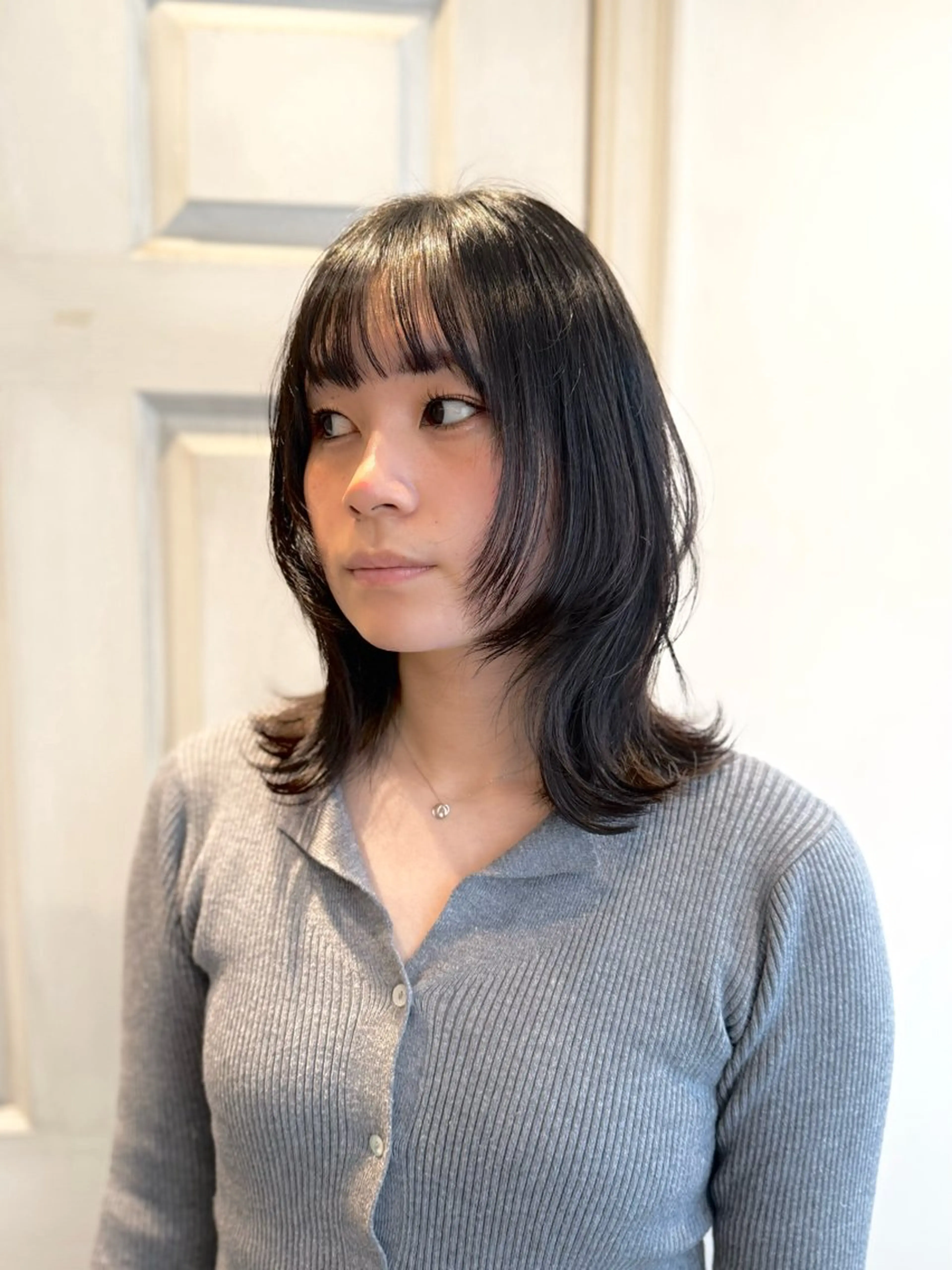 ミディアム ボブ 韓国風ヘア レイヤーカット 似合わせカット ウルフカット カット ヘアメイク美容師 🦋サカモトレナ🦋のヘアスタイル