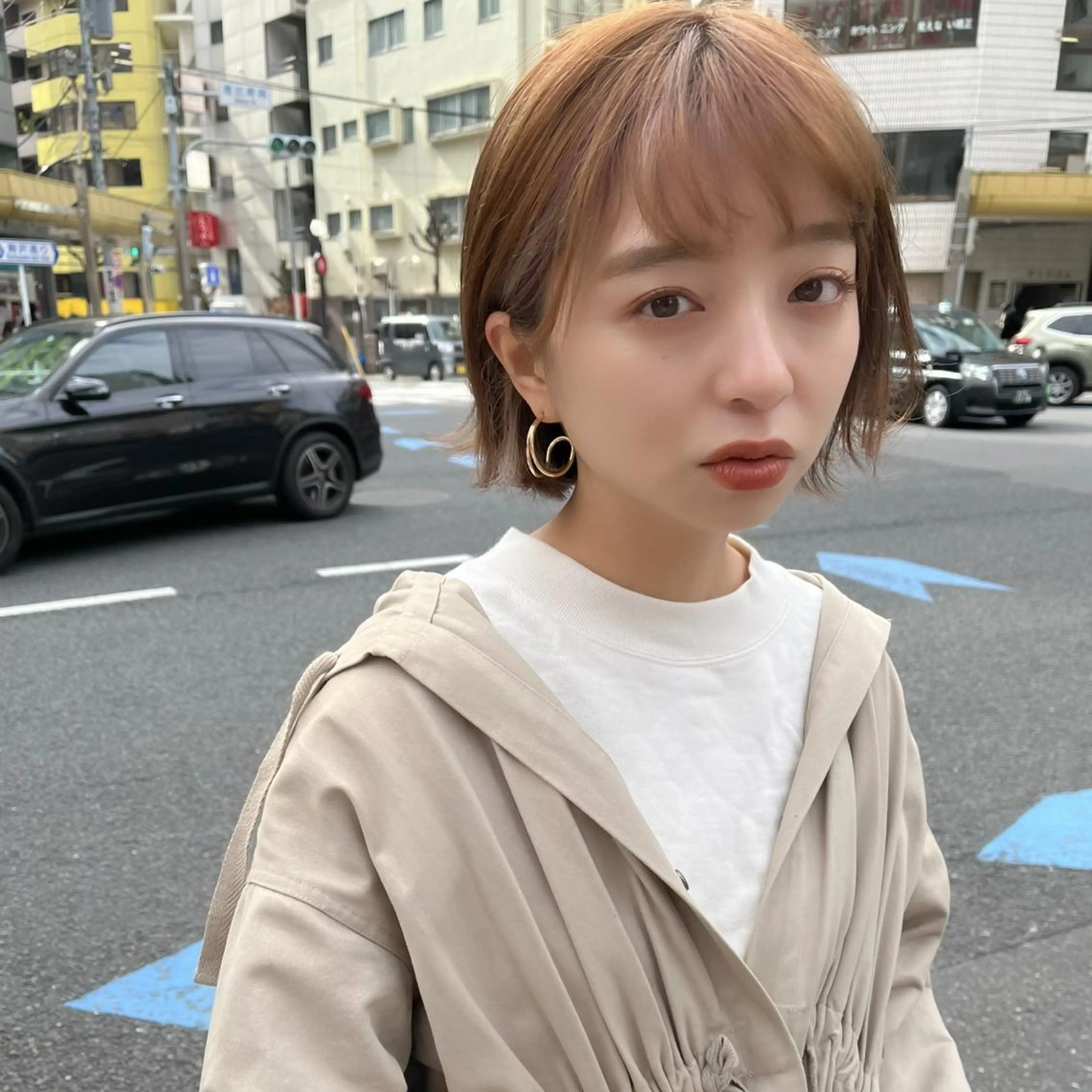 ショート カット ヘアカラー トリートメント 透明感カラー│ レイヤーヘア中居美樹のヘアスタイル