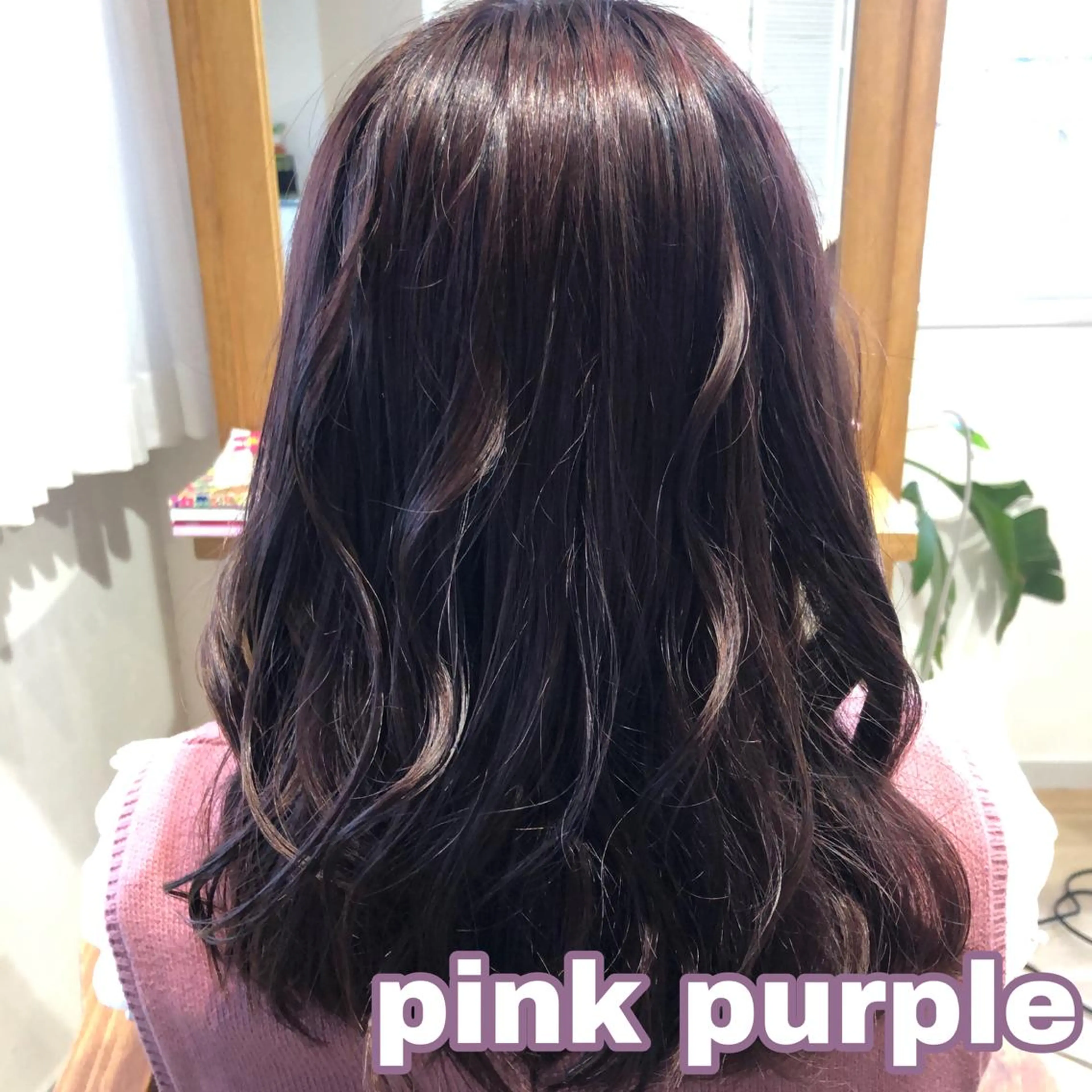 セミロング カラー ブリーチ ブリーチなしカラー ピンクカラー なつき/艶ピンク/ girly hairのヘアスタイル