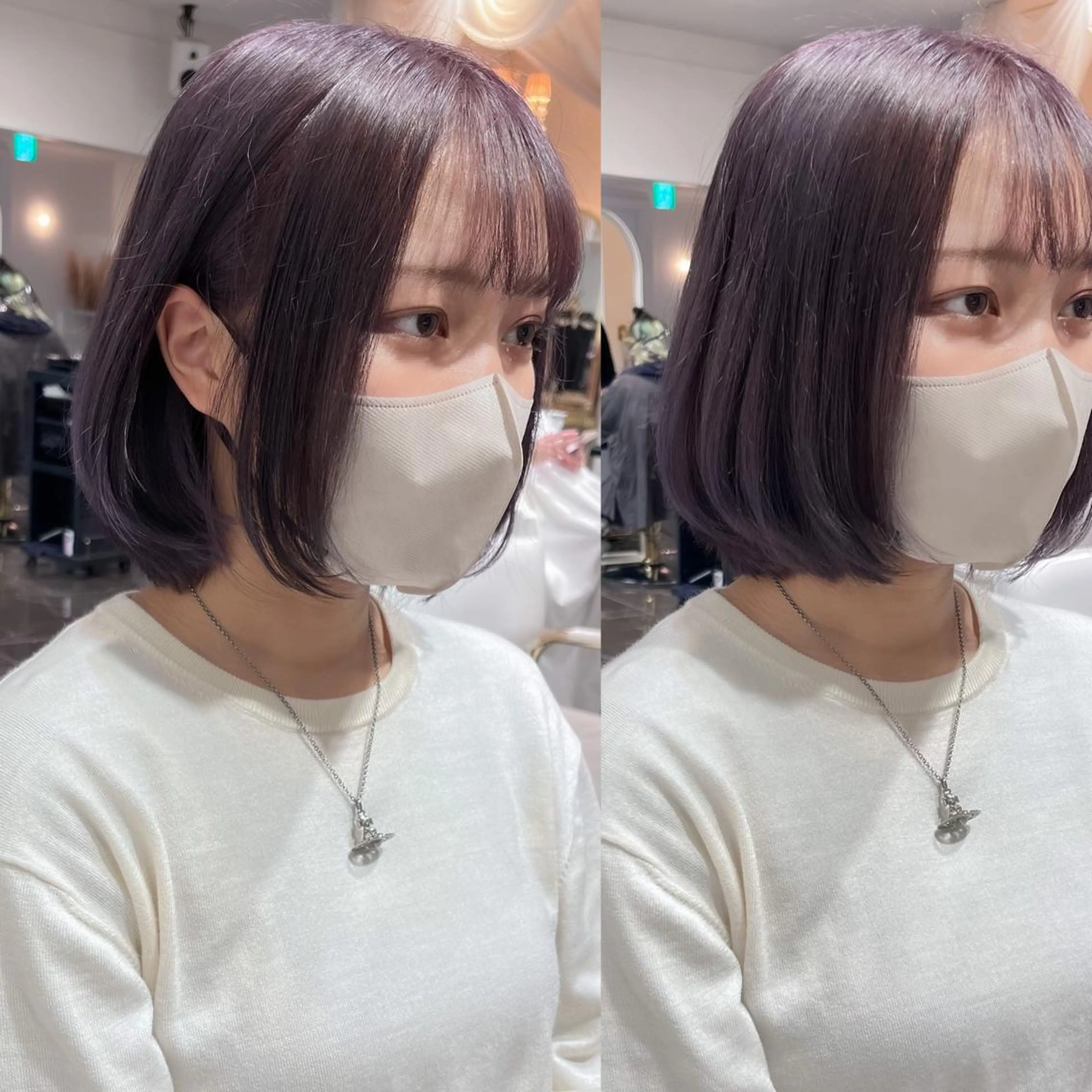 ミディアム カラー ブリーチ ヘアカラー miyu /トレンド カラー×艶髪のヘアスタイル