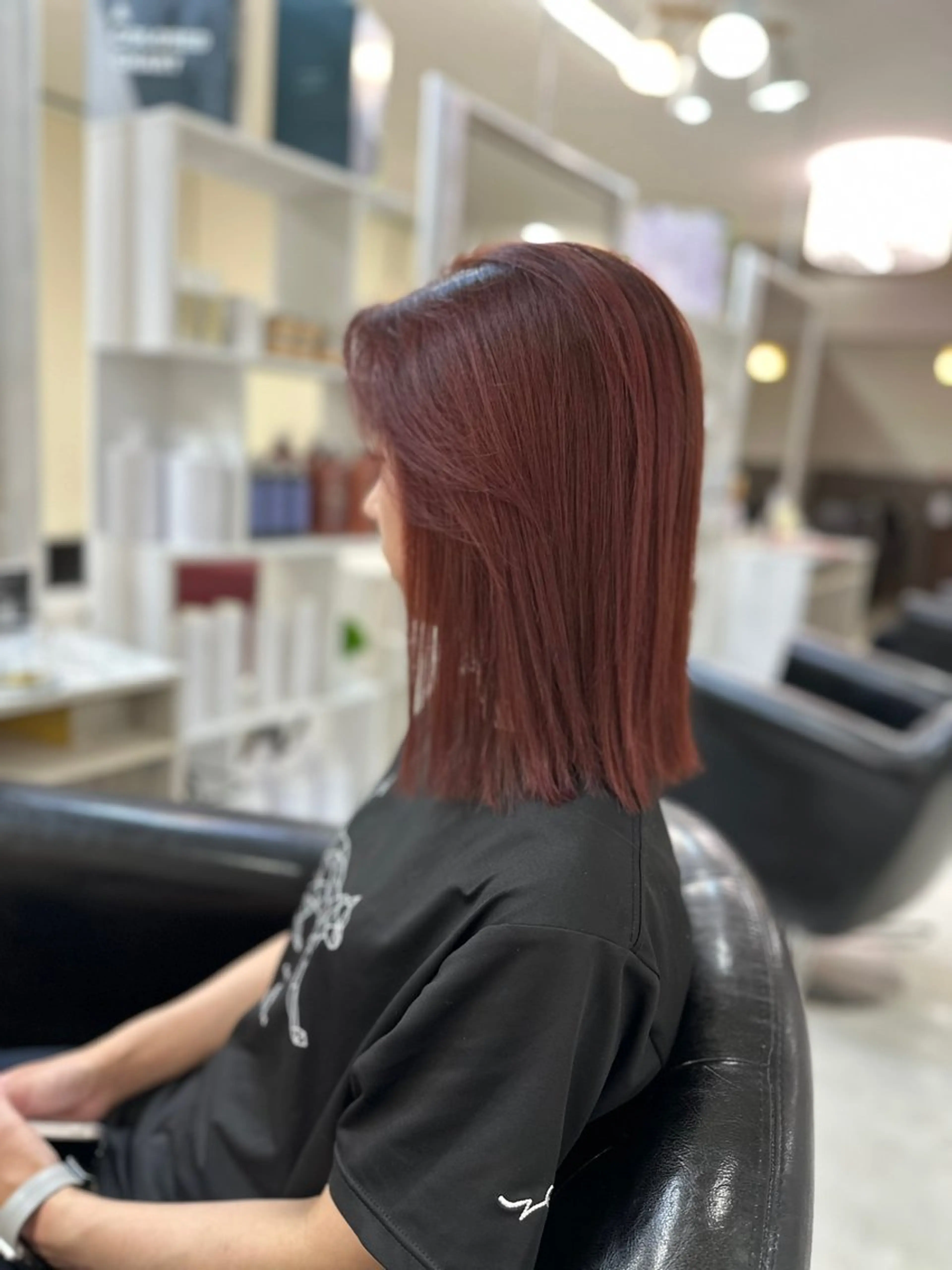 ミディアム カラー カット ヘアカラー 縮毛矯正 トリートメント YURI ✨のヘアスタイル