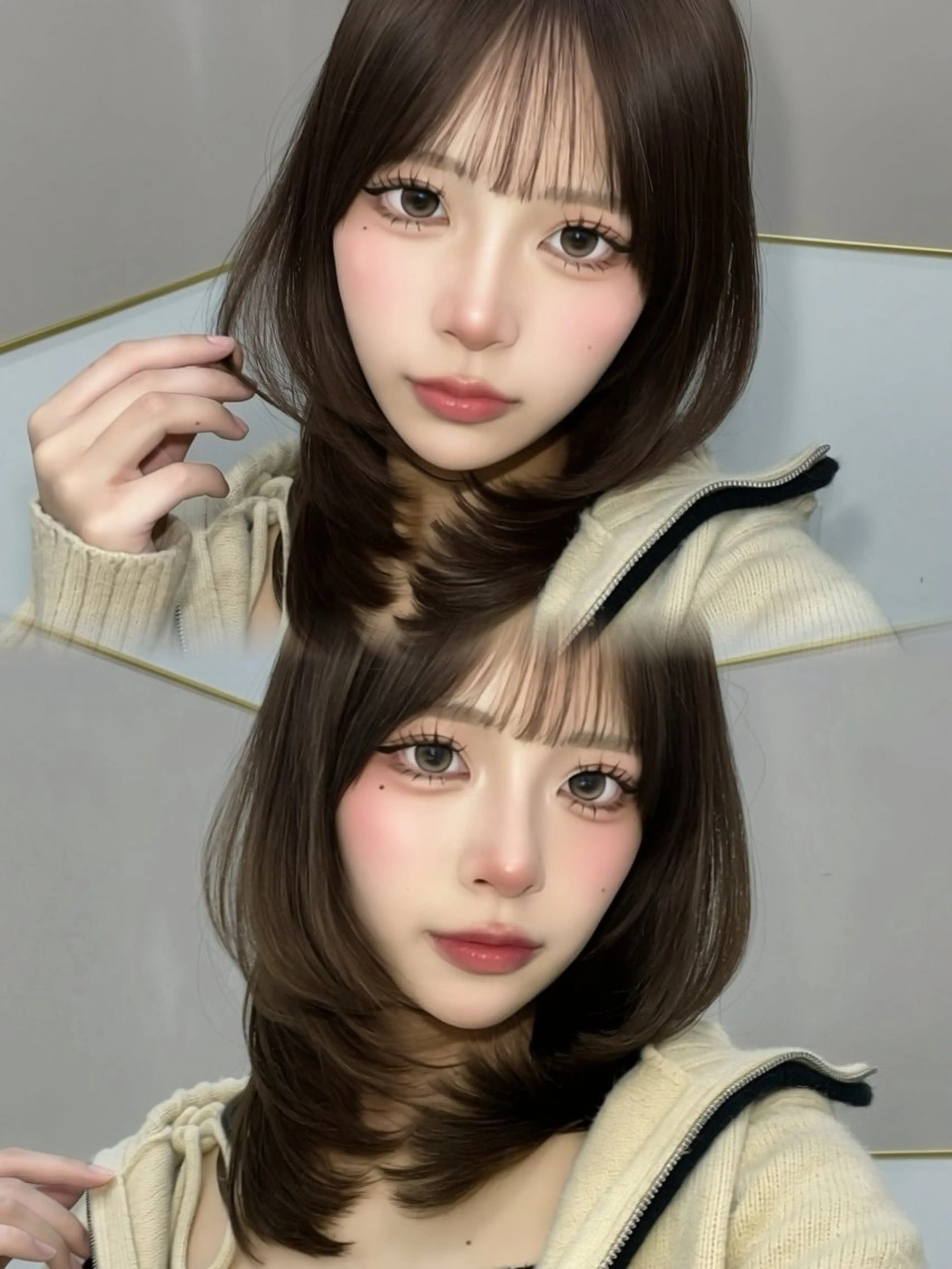 ミディアム ヘアカラー 名駅/艶カラー/ HINA🌛☁️のヘアスタイル