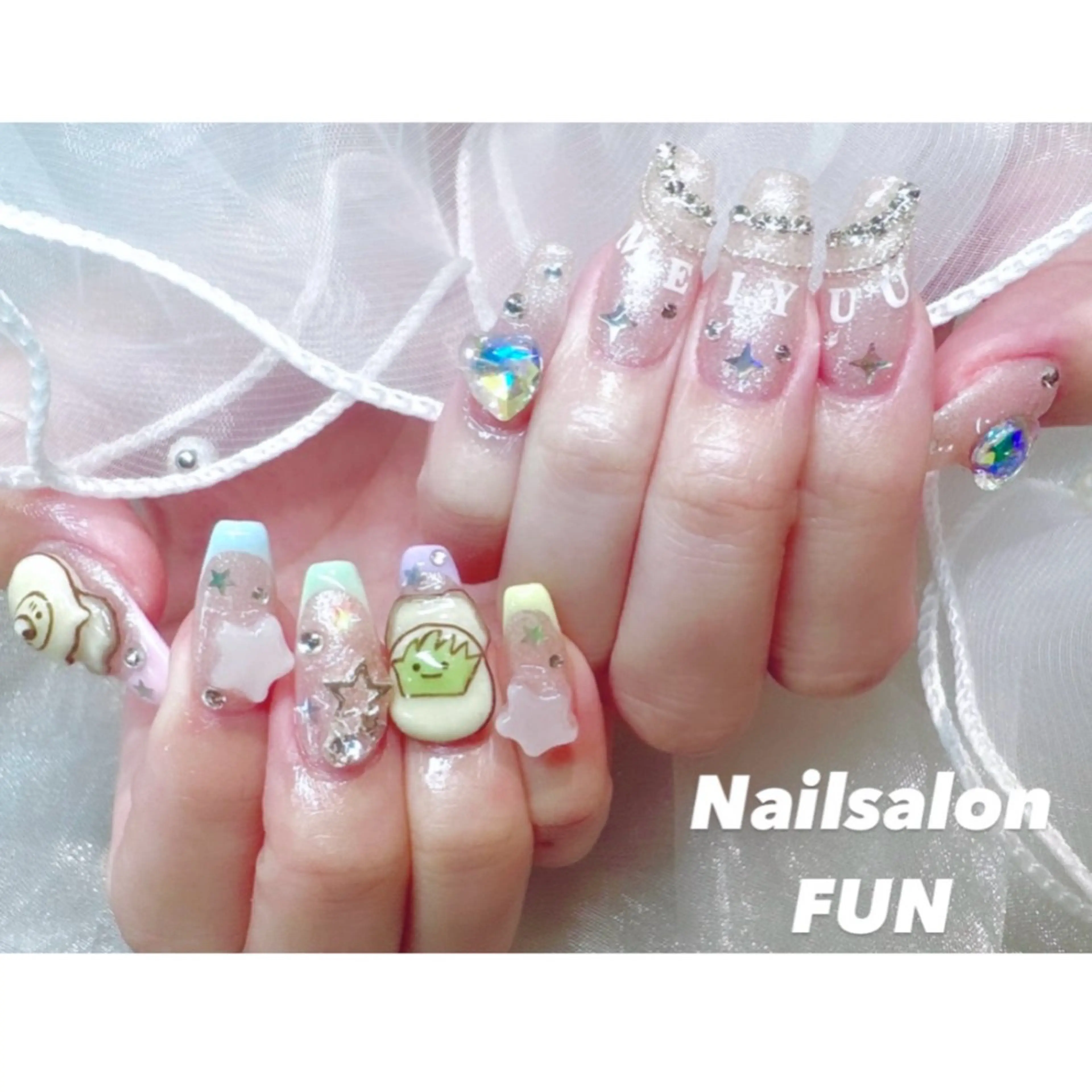 ネイル アートネイル ロングネイル メンズネイル ショートネイル ネイルチップ Nailsalon FUN🌈のネイルデザイン