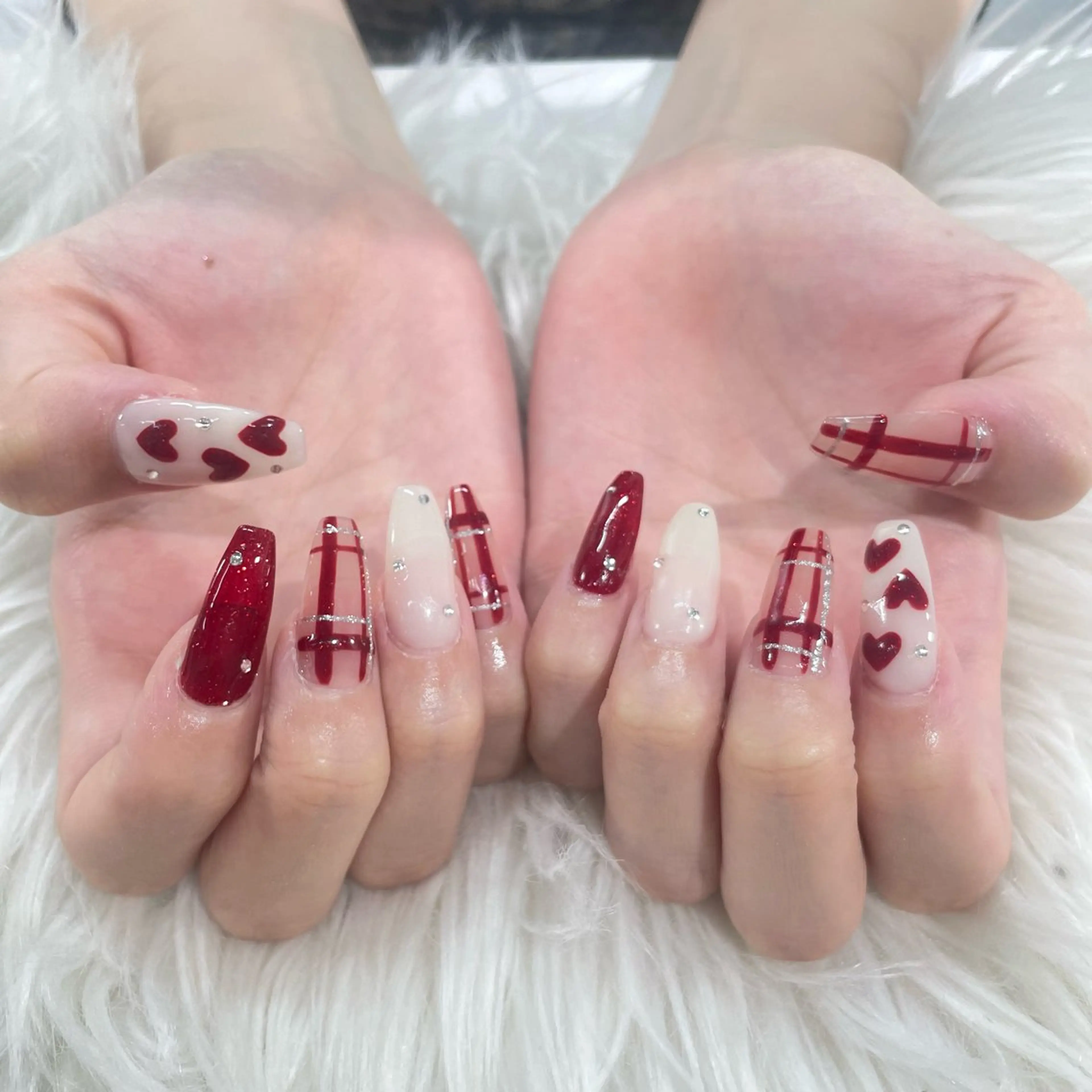 ネイル ハート ラメ(グリッター) WOLTOKYO 渋谷/RIAのネイルデザイン