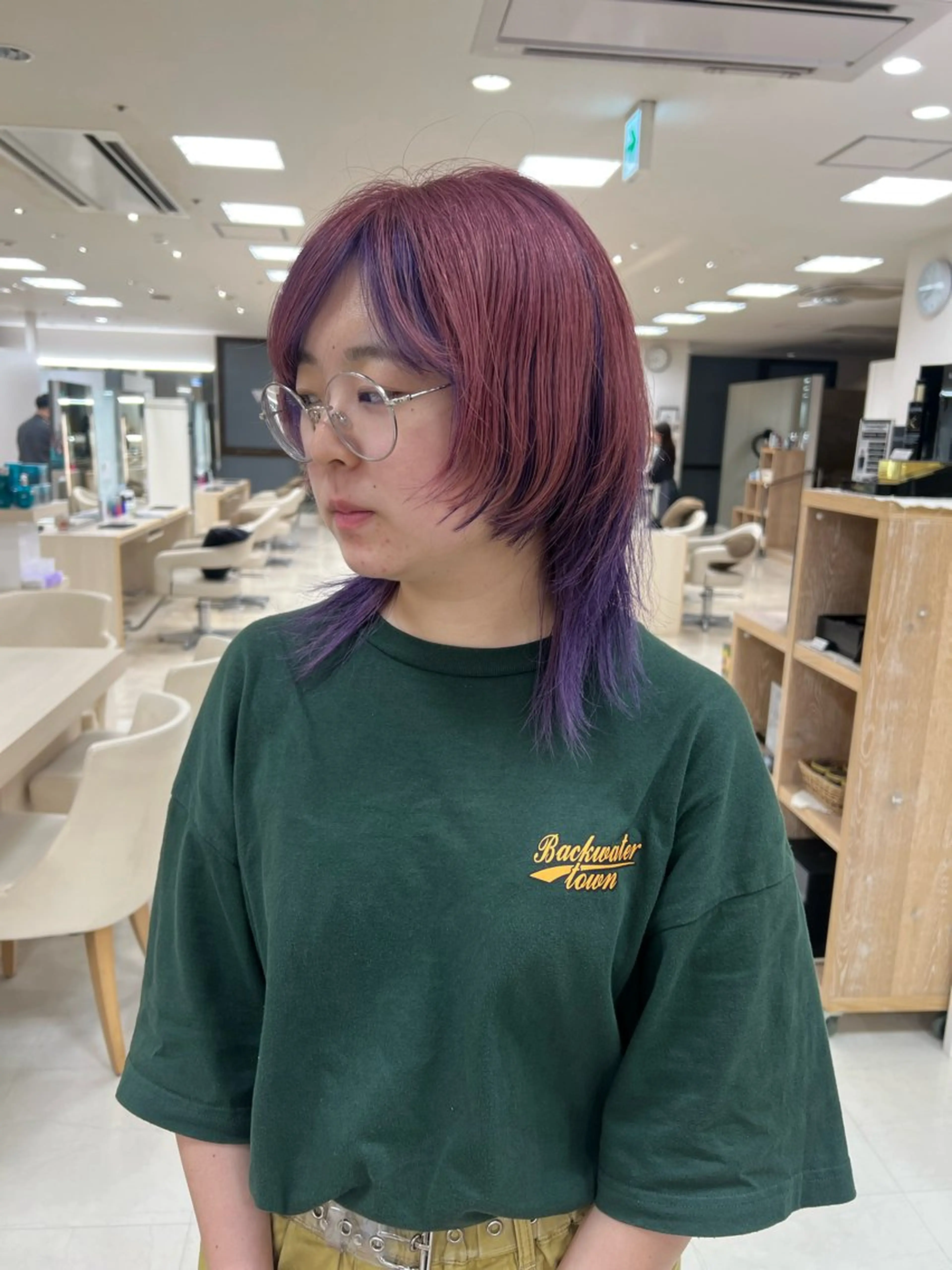 ミディアム カラー カット ヘアカラー トリートメント ヘッドスパ ヘアセット ハイトーン/ウルフ /レイヤー/坂野幸伸のヘアスタイル