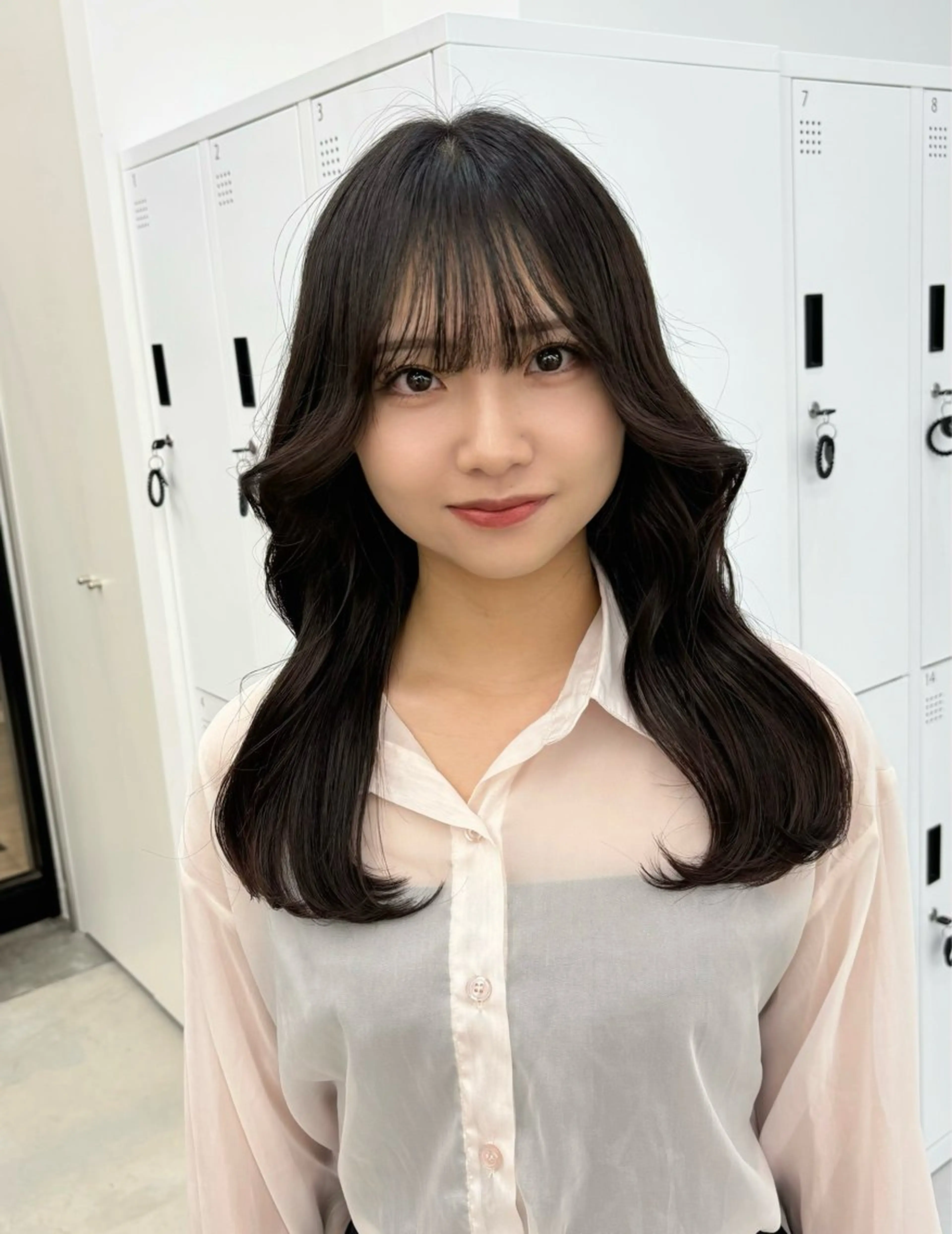 ロング 韓国風レイヤーカット 松葉翔のヘアスタイル