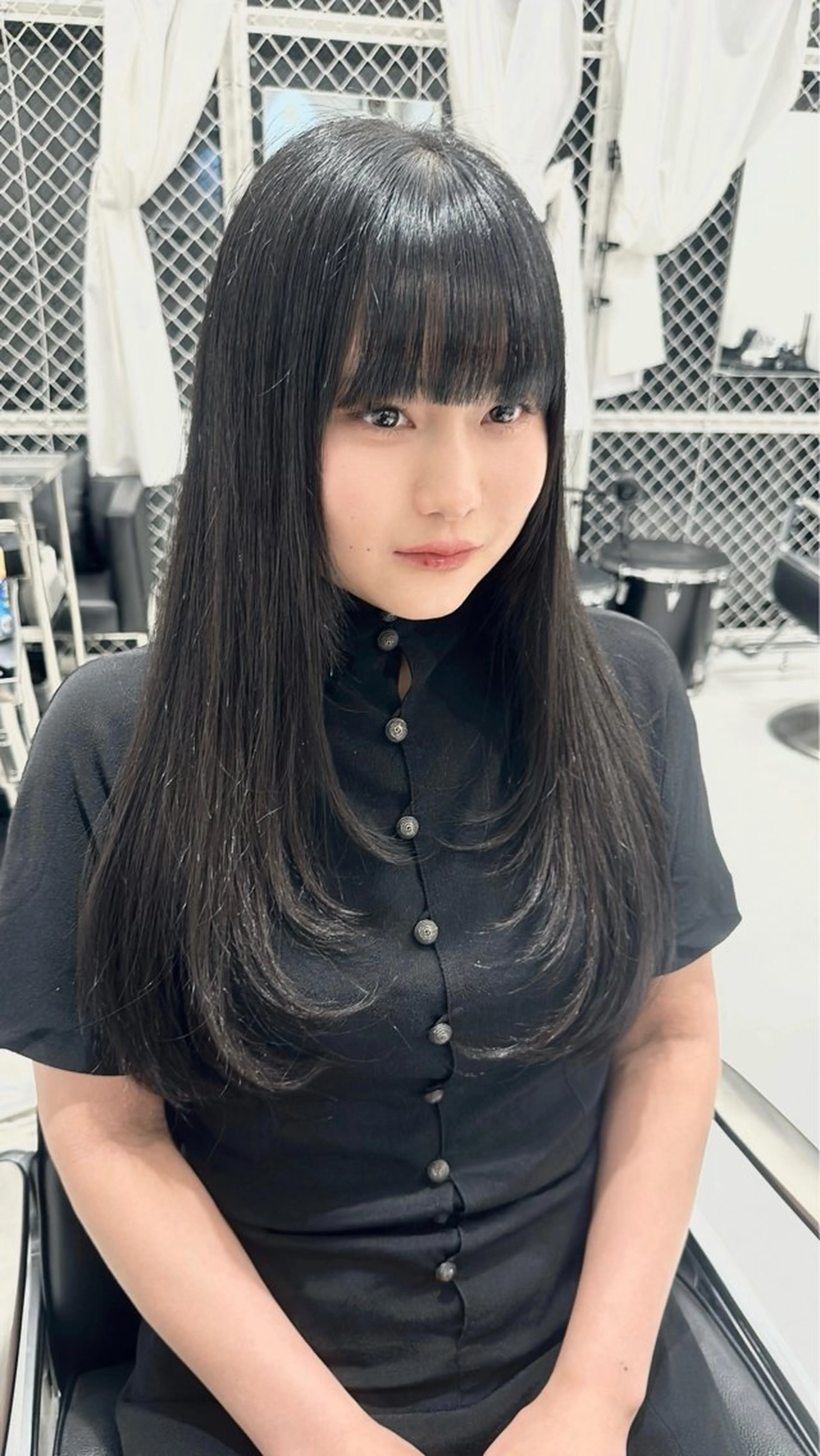 ロング カラー カット ヘアカラー トリートメント ヘアセット 🎀ミカ/レイヤー/ 韓国ヘア/原宿🎀のヘアスタイル