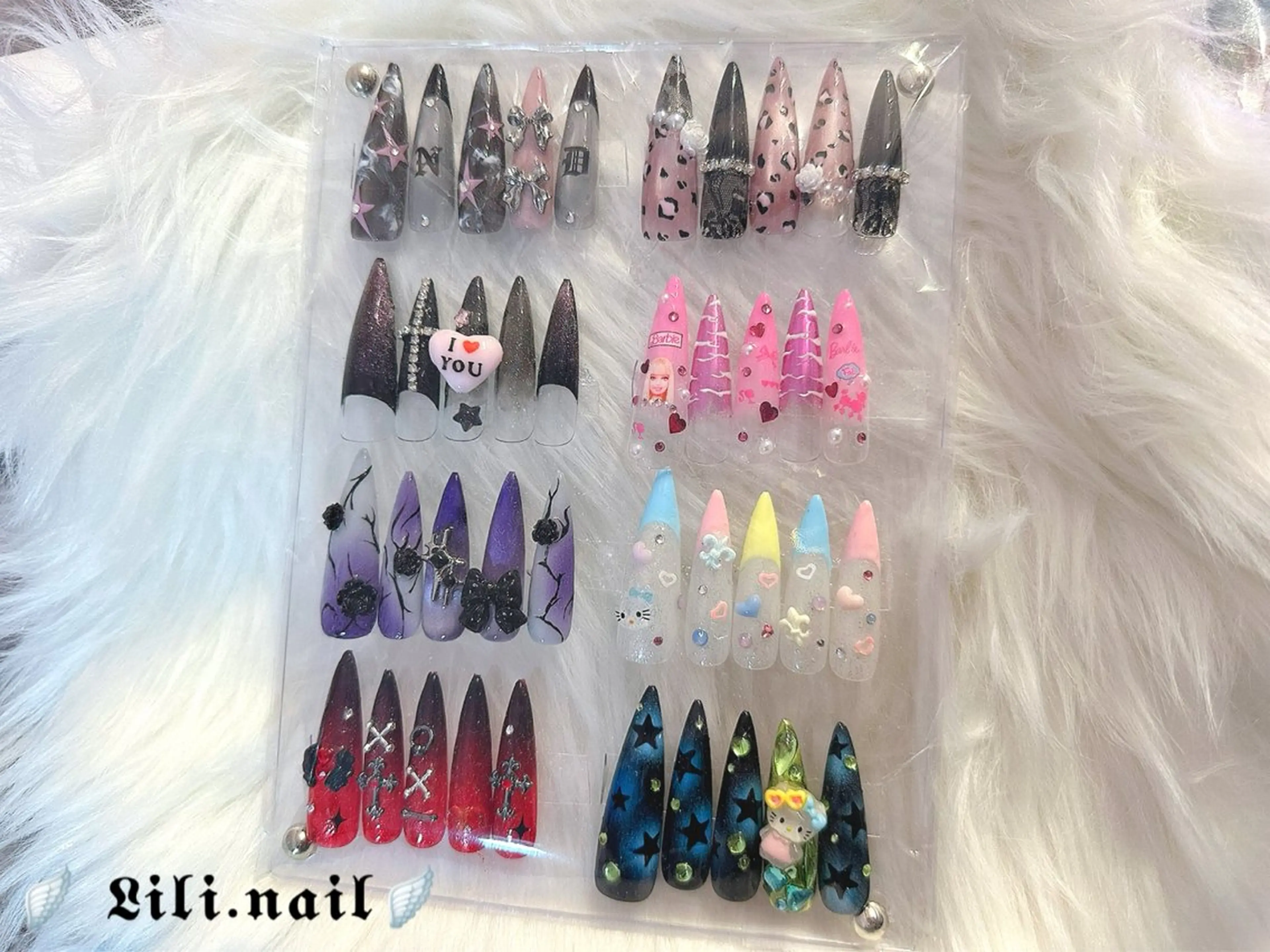 ネイル ハンドネイル lili.nail y2k/長さ出しのネイルデザイン