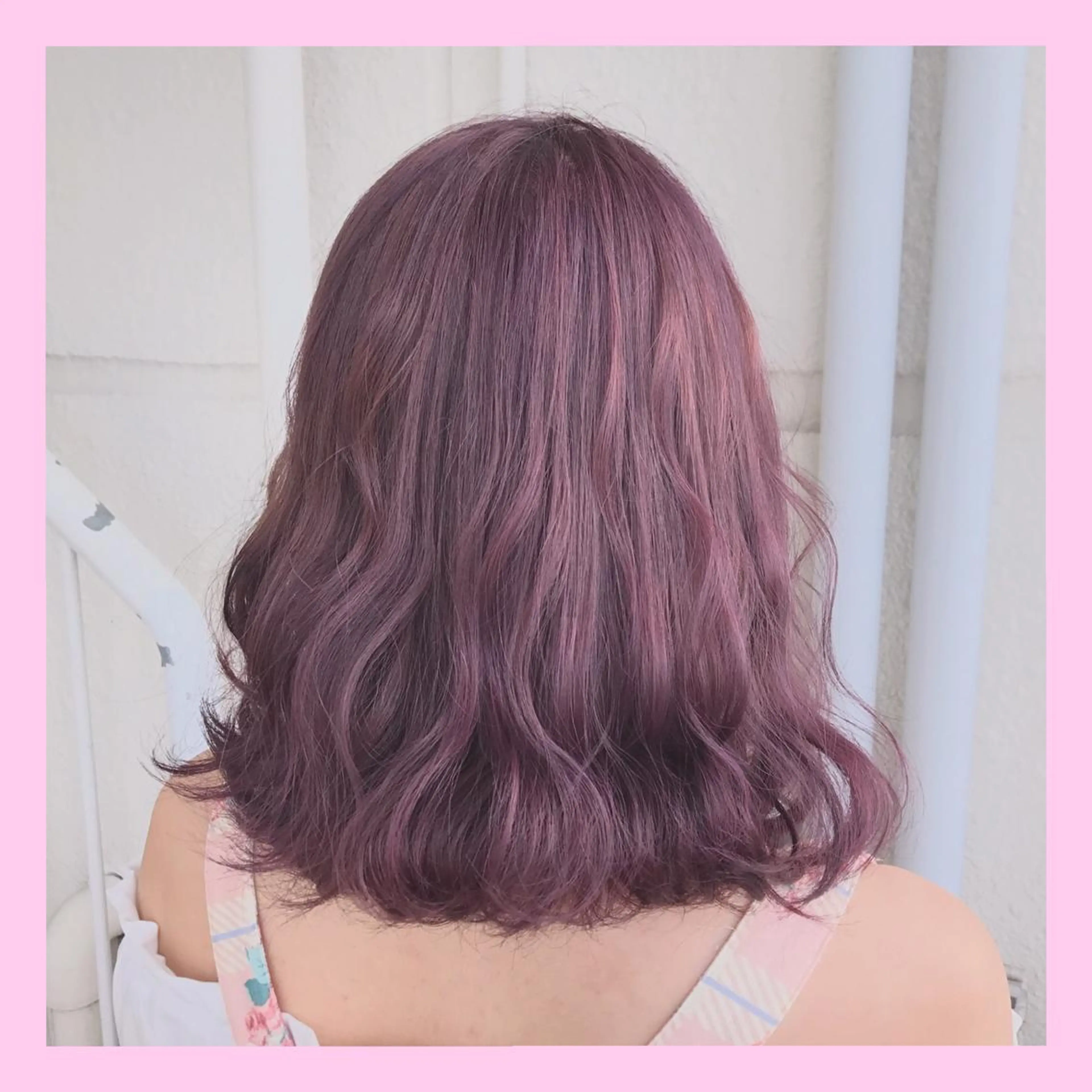 ミディアム カラー SHIN/レイヤー カット×クロスパーマのヘアスタイル