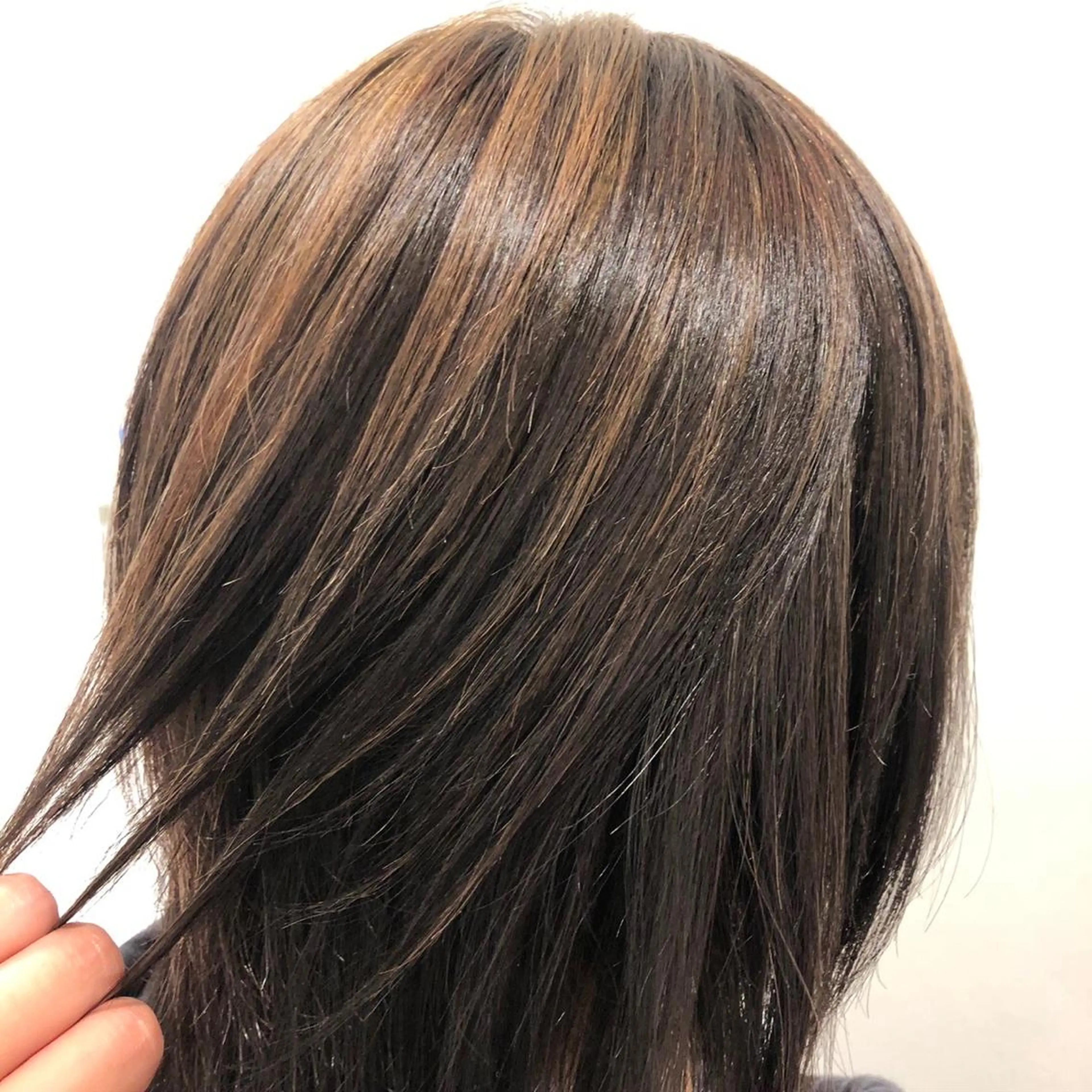 ミディアム カラー ハイライトカラー ハイライト 田中 志織のヘアスタイル