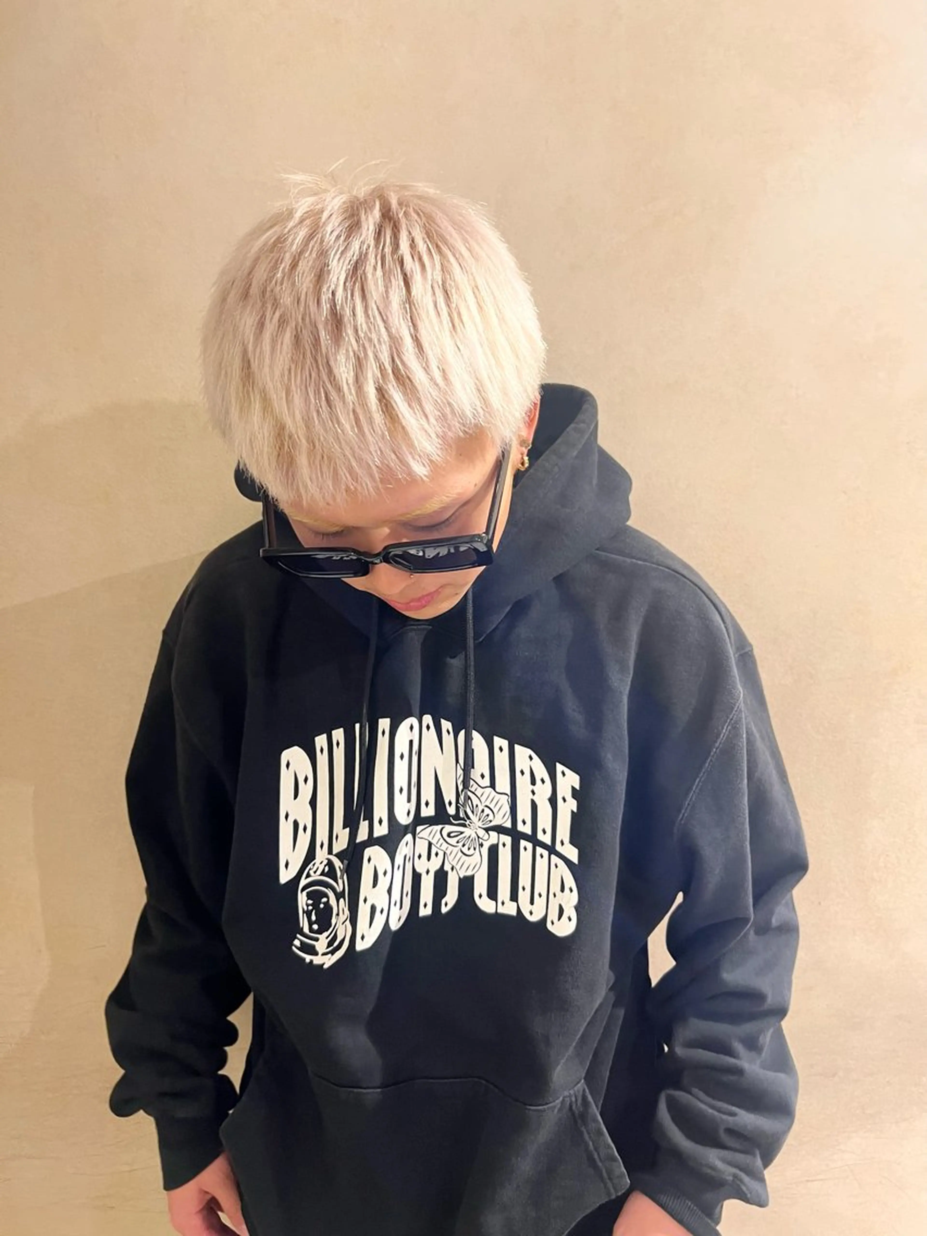 カラー メンズ ヘアカラー ハイトーン/ピンク カラー/めい🎀のヘアスタイル