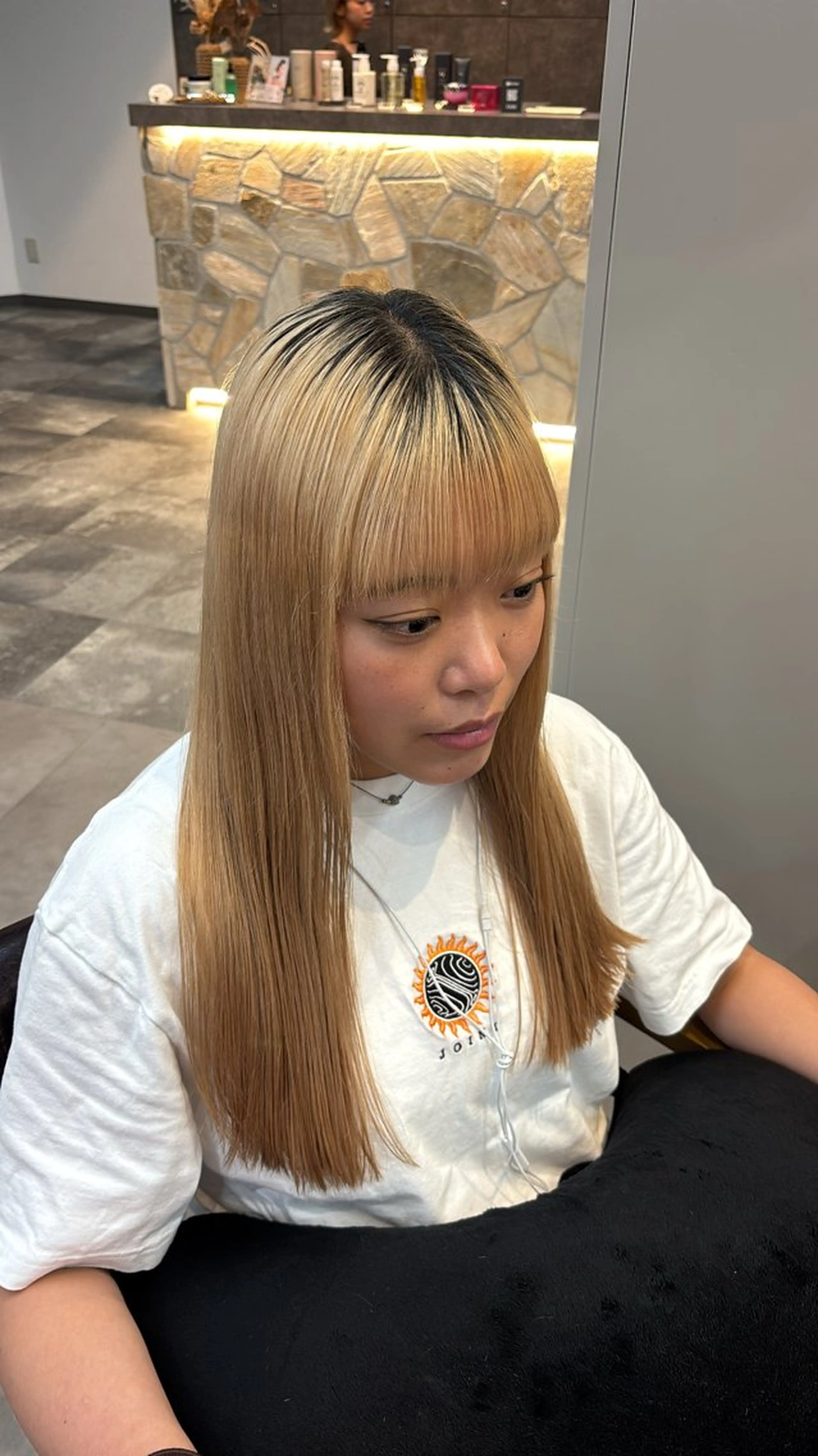 ロング ロング カット レイヤー✂︎ぷつボブ 艶カラー🤍noaのヘアスタイル