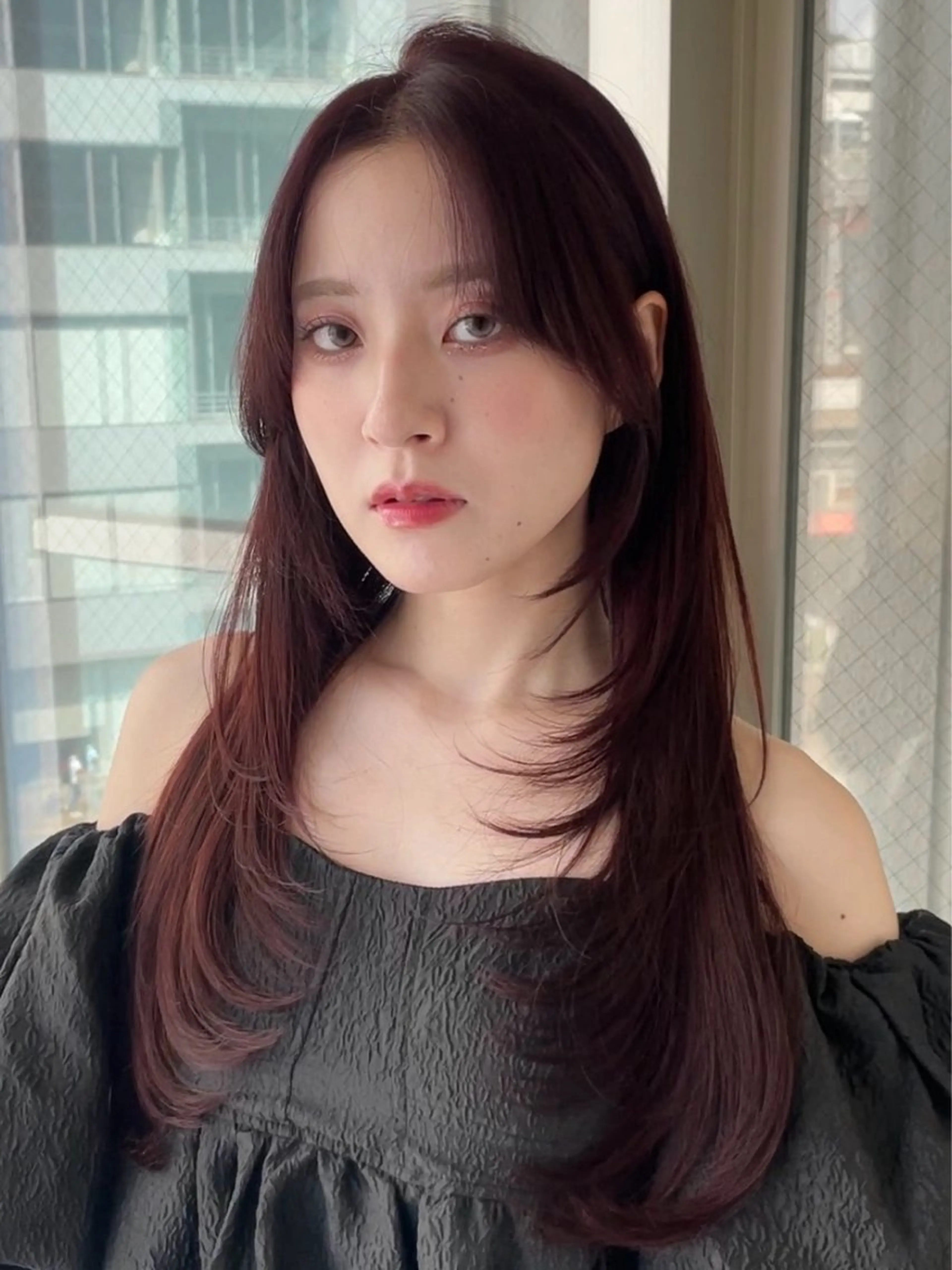 ロング ロングレイヤー レイヤーカット ロング カット レイヤーカット／ ハッシュカット/果恋のヘアスタイル