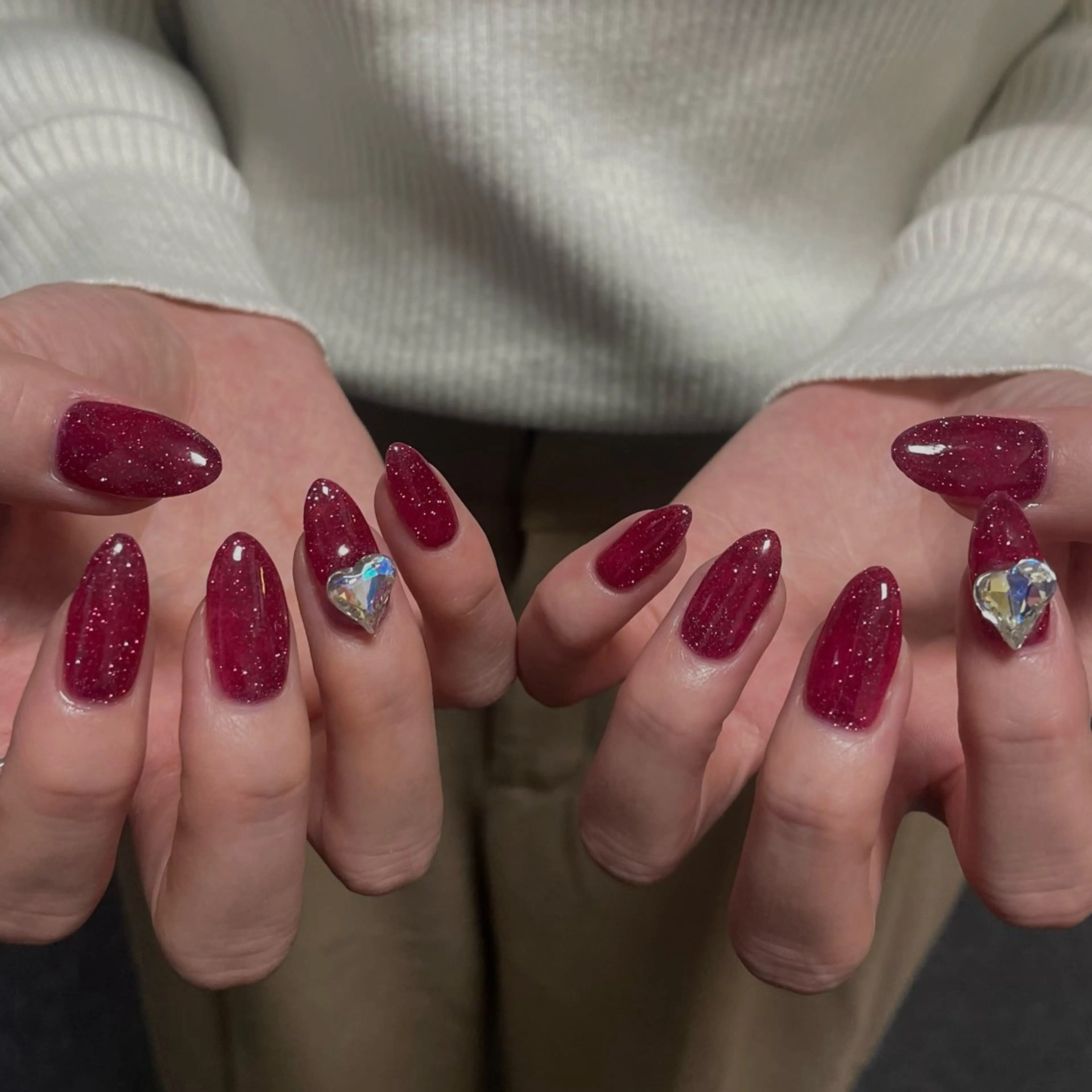 ネイル キラキラネイル ピンク ハンドネイル Ann nailのネイルデザイン