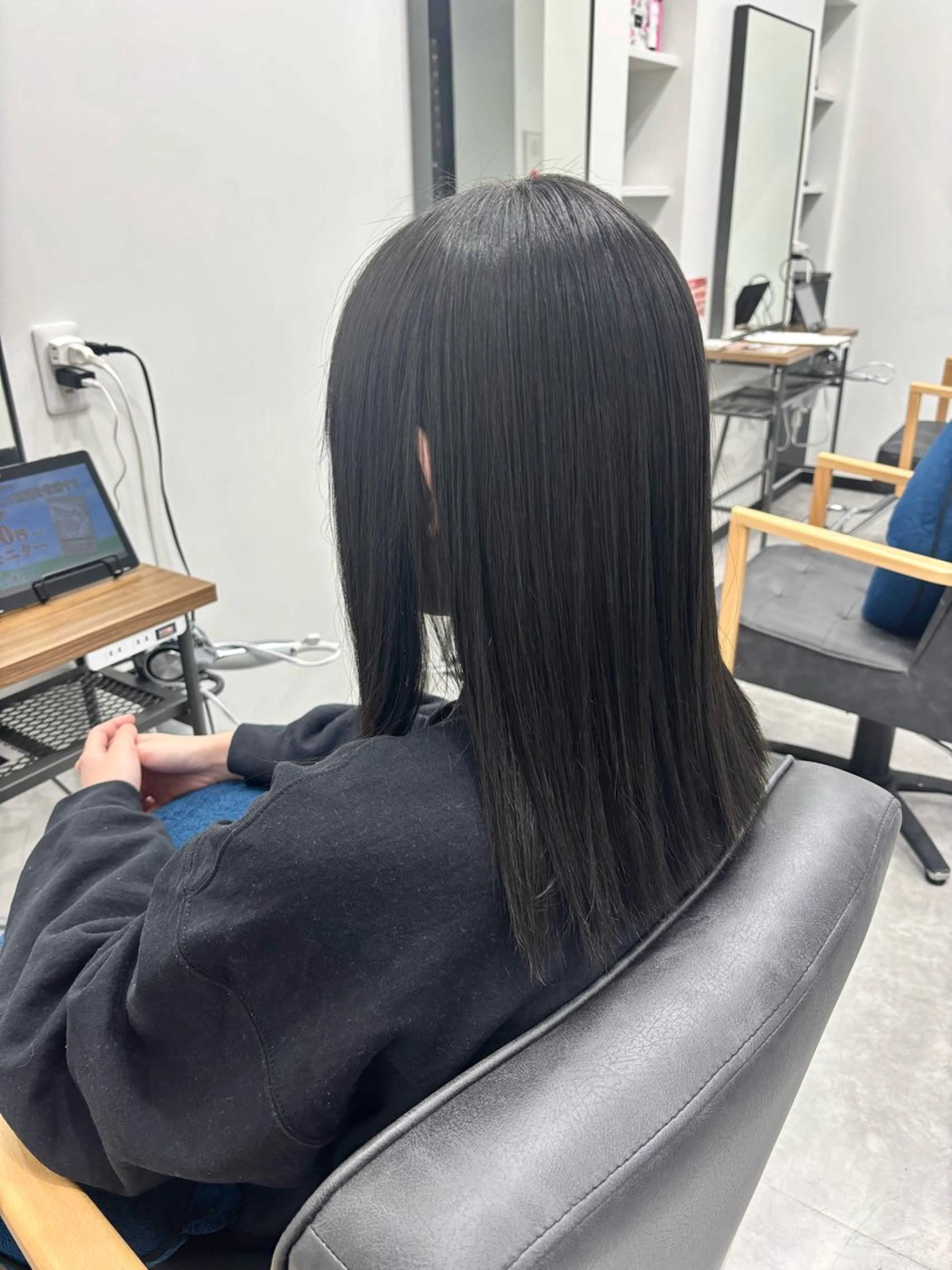 カラー 透明感カラー ヘアカラー 藤田真凜/ボブ/ショ ート/艶カラー🩶のヘアスタイル