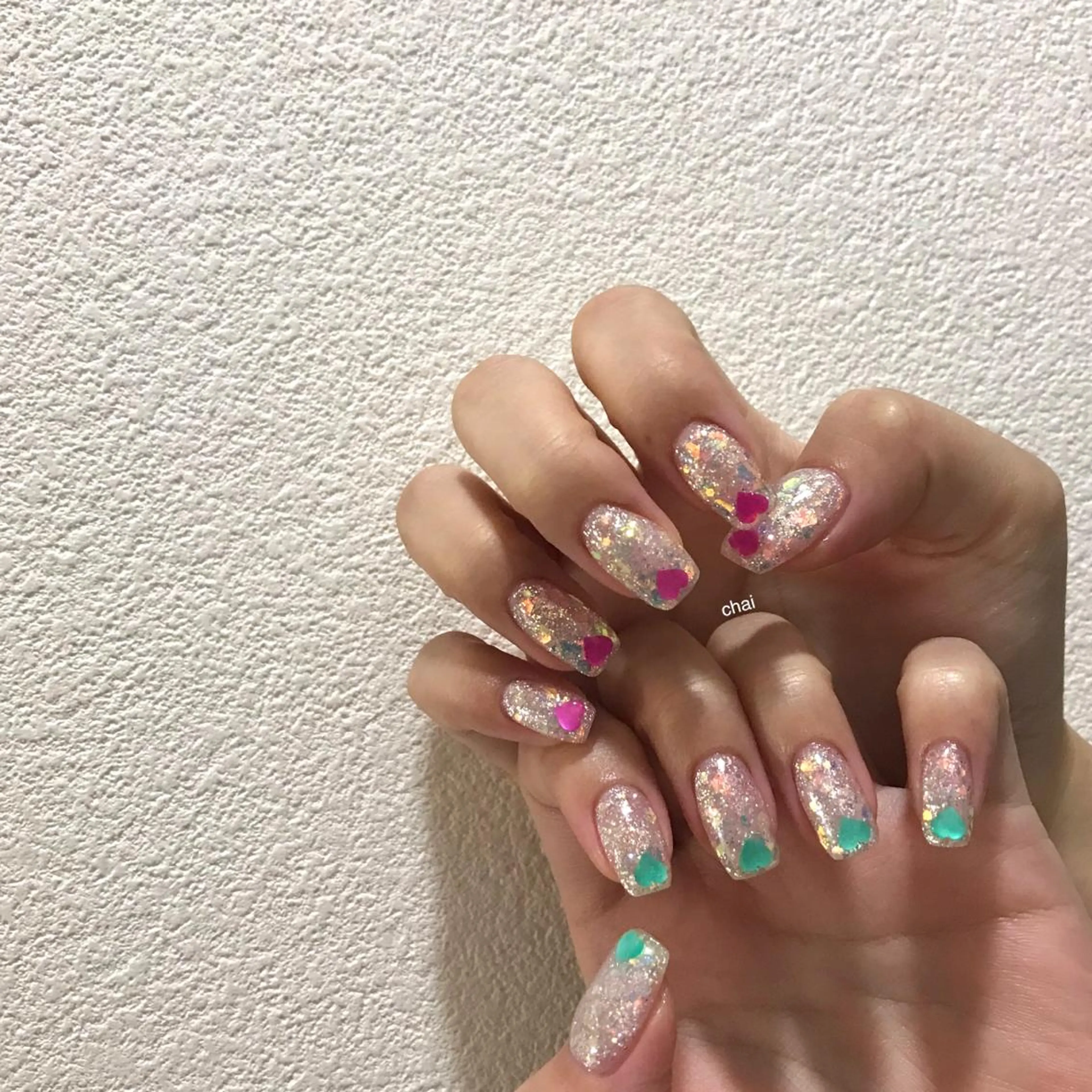 ネイル ハート ハンドネイル 💅chainail _aiのネイルデザイン
