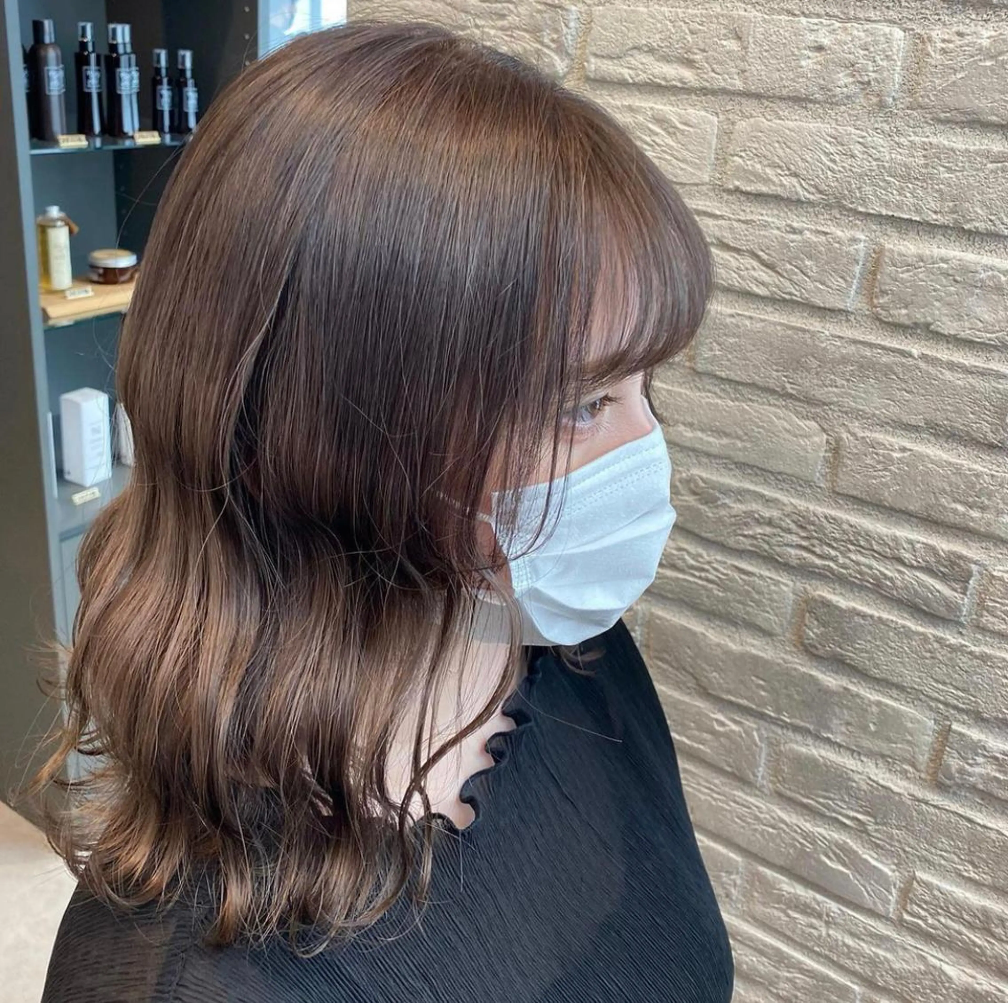 ミディアム Su-chi-🧴 /ミルクティーカラーのヘアスタイル