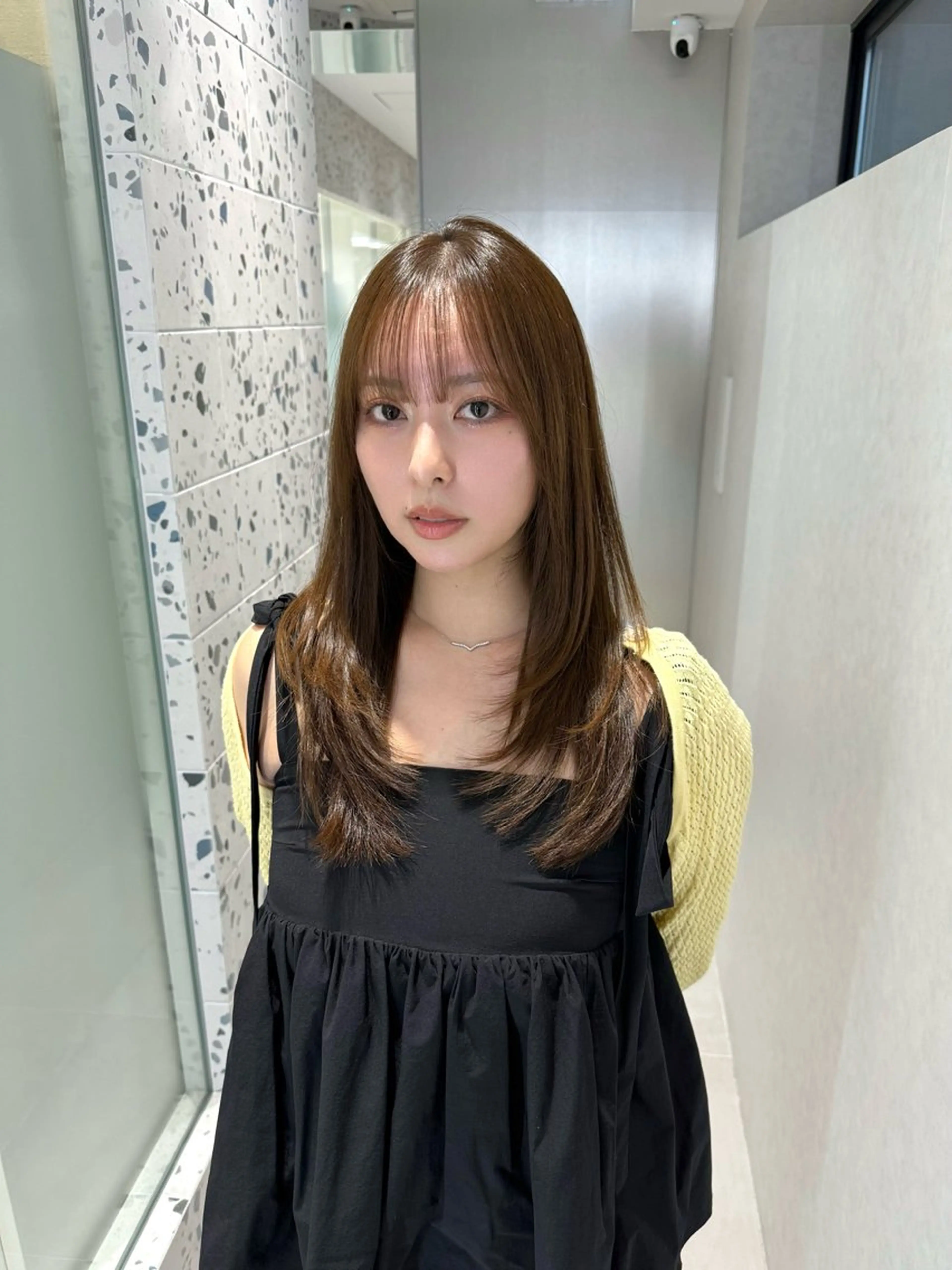 セミロング カラー カット ヘアカラー トリートメント 矢野 晃平のヘアスタイル