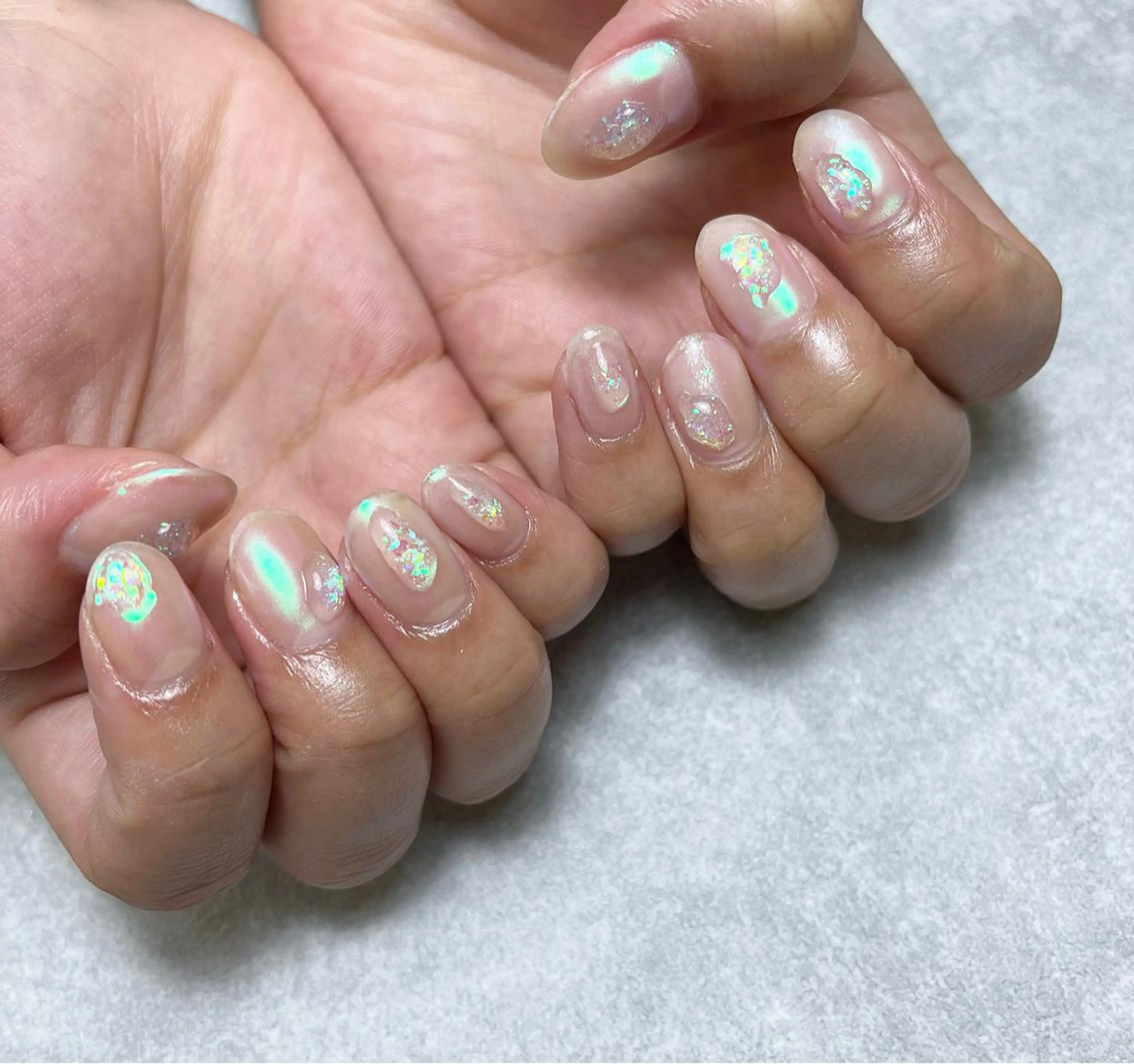 ネイル オーロラネイル #Amin nail salonのネイルデザイン