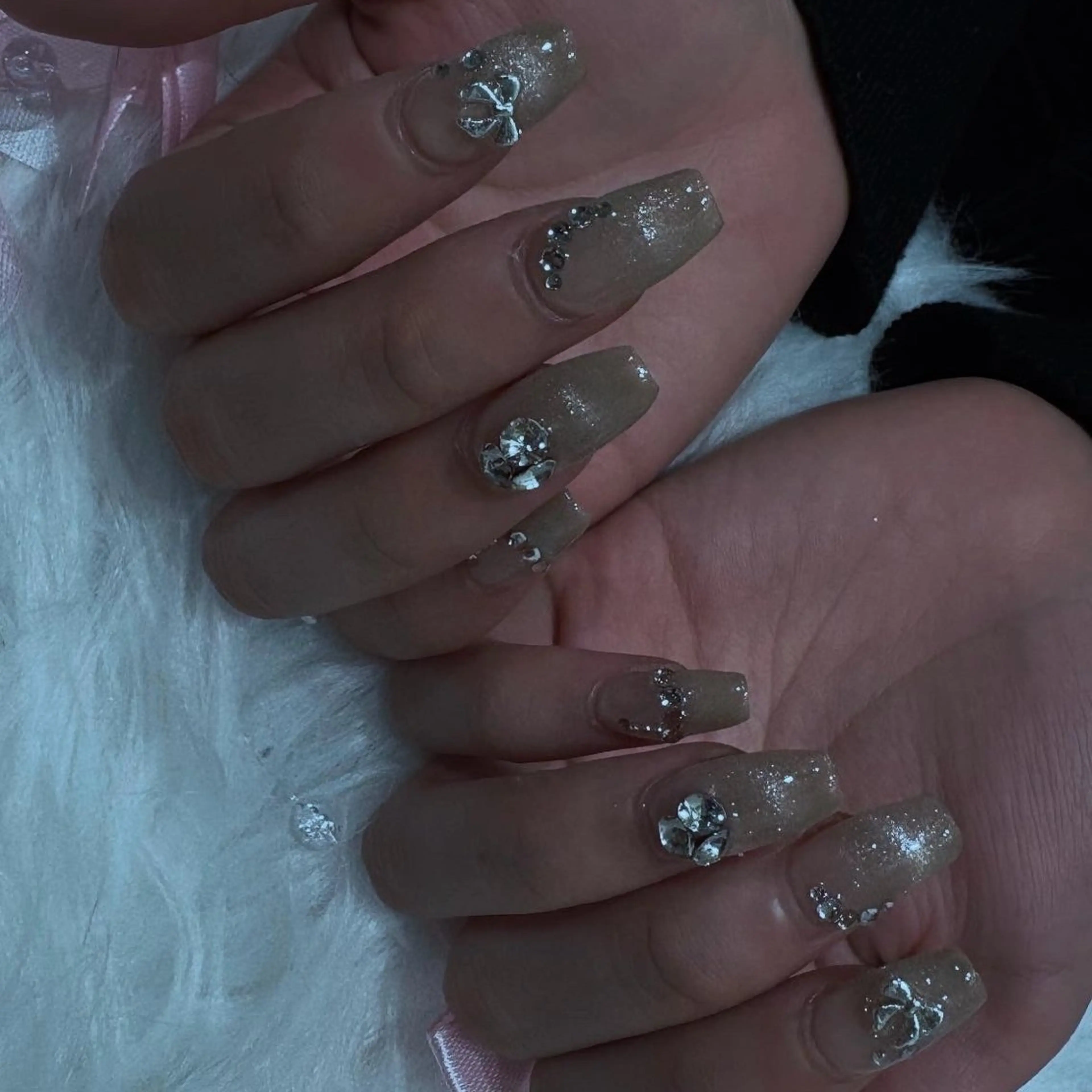 ネイル アートネイル 長さ出し フットネイル ハート キラキラネイル vante_aimi .パラジェル取扱店のネイルデザイン