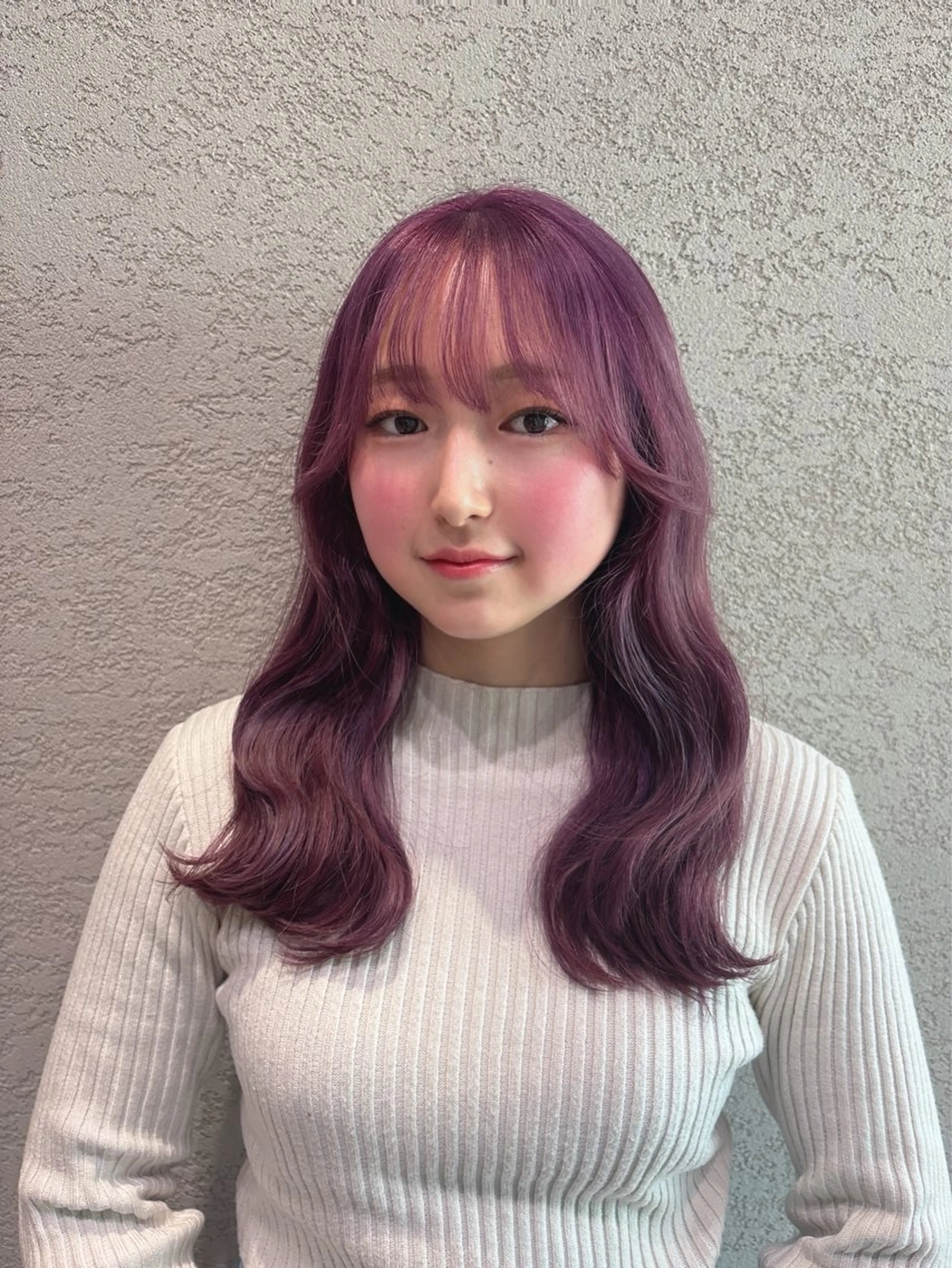 セミロング ヘアカラー ブリーチ🌟リタッチ 🎠KANON🎡のヘアスタイル