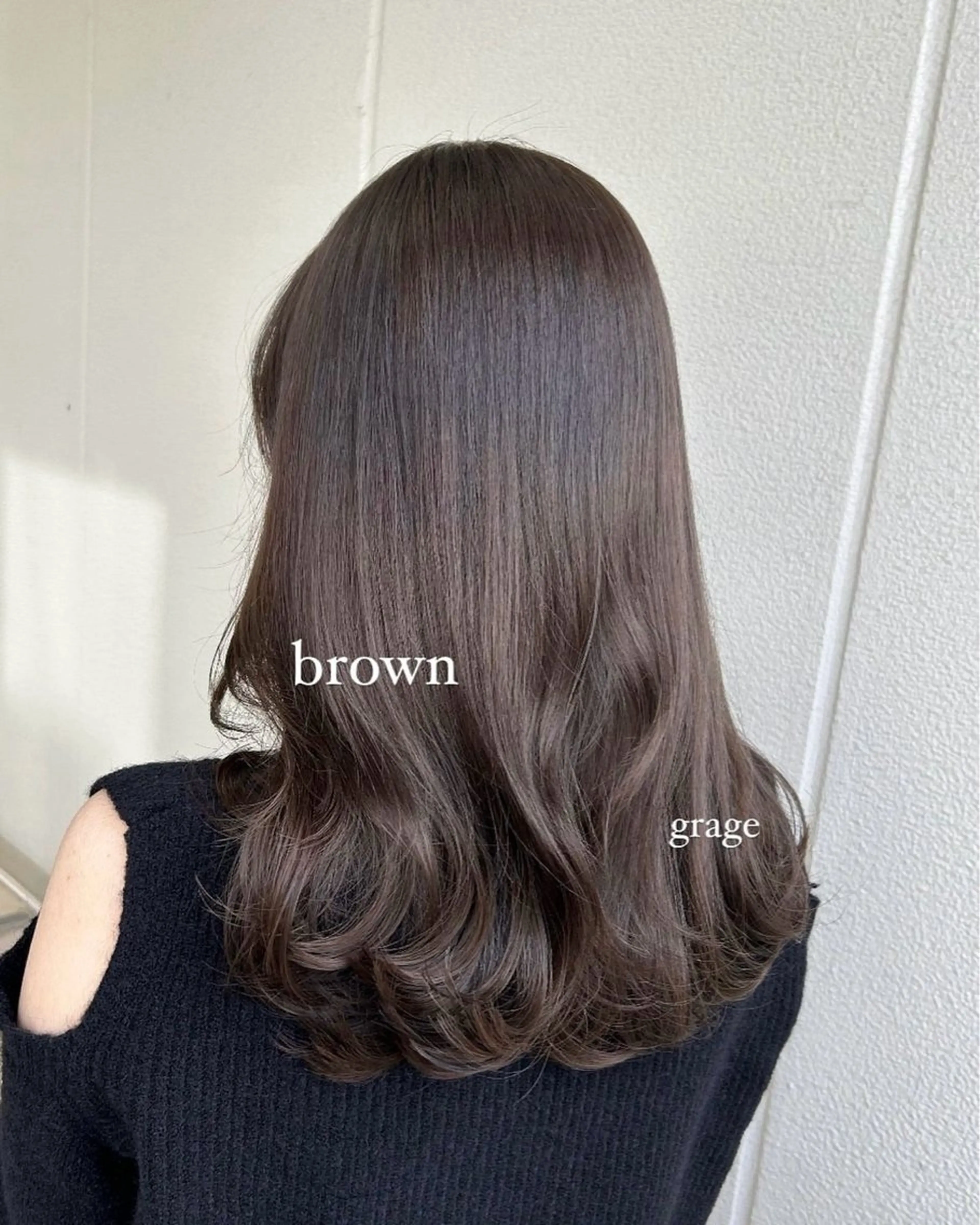 セミロング カラー ヘアアレンジ ココアグレージュ グレージュ 《暖色/韓国hair 》🇰🇷桑原ユキネのヘアスタイル
