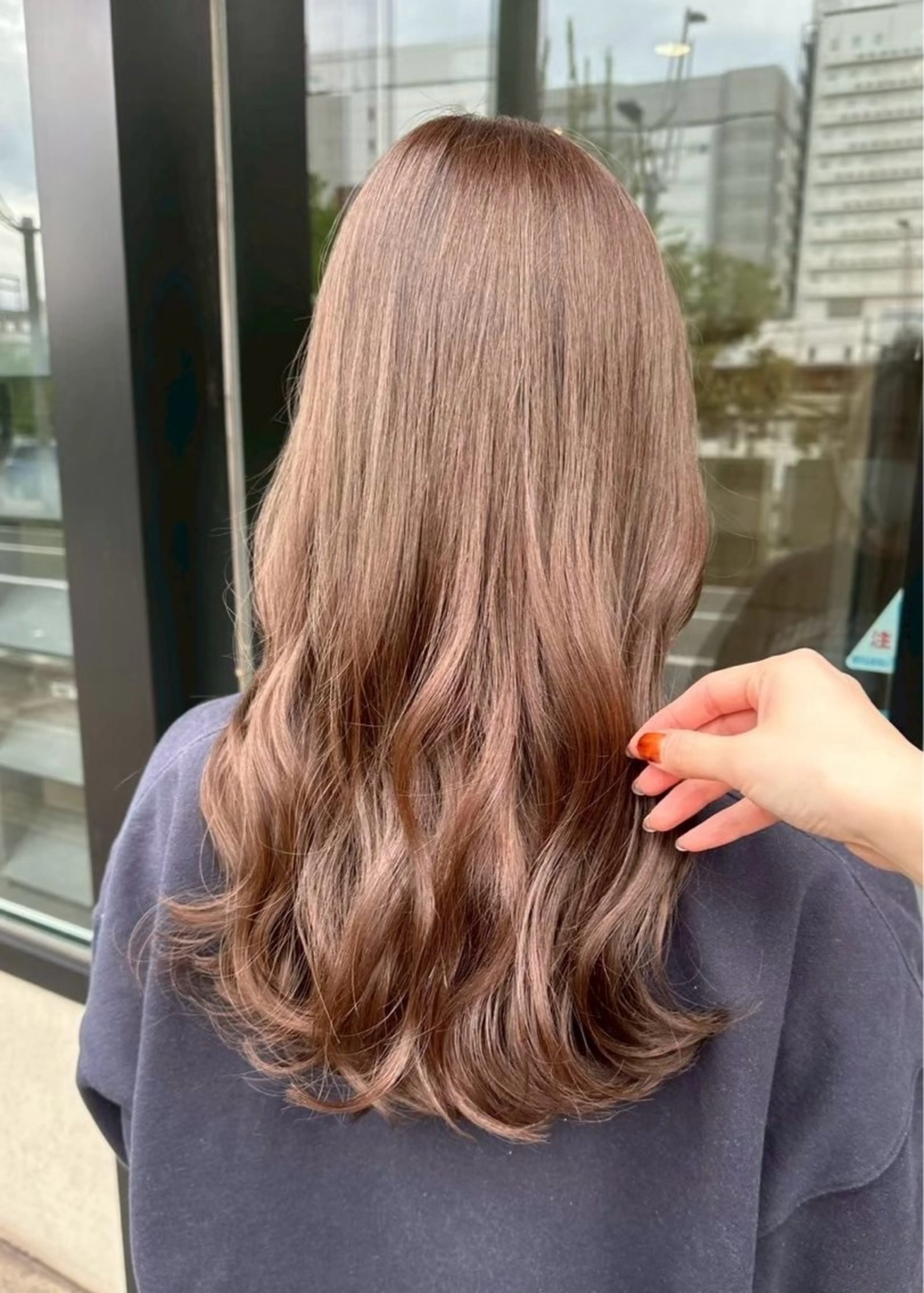 ロング カラー カット ヘアカラー トリートメント yuzua/レイヤー /縮毛矯正/透明感のヘアスタイル