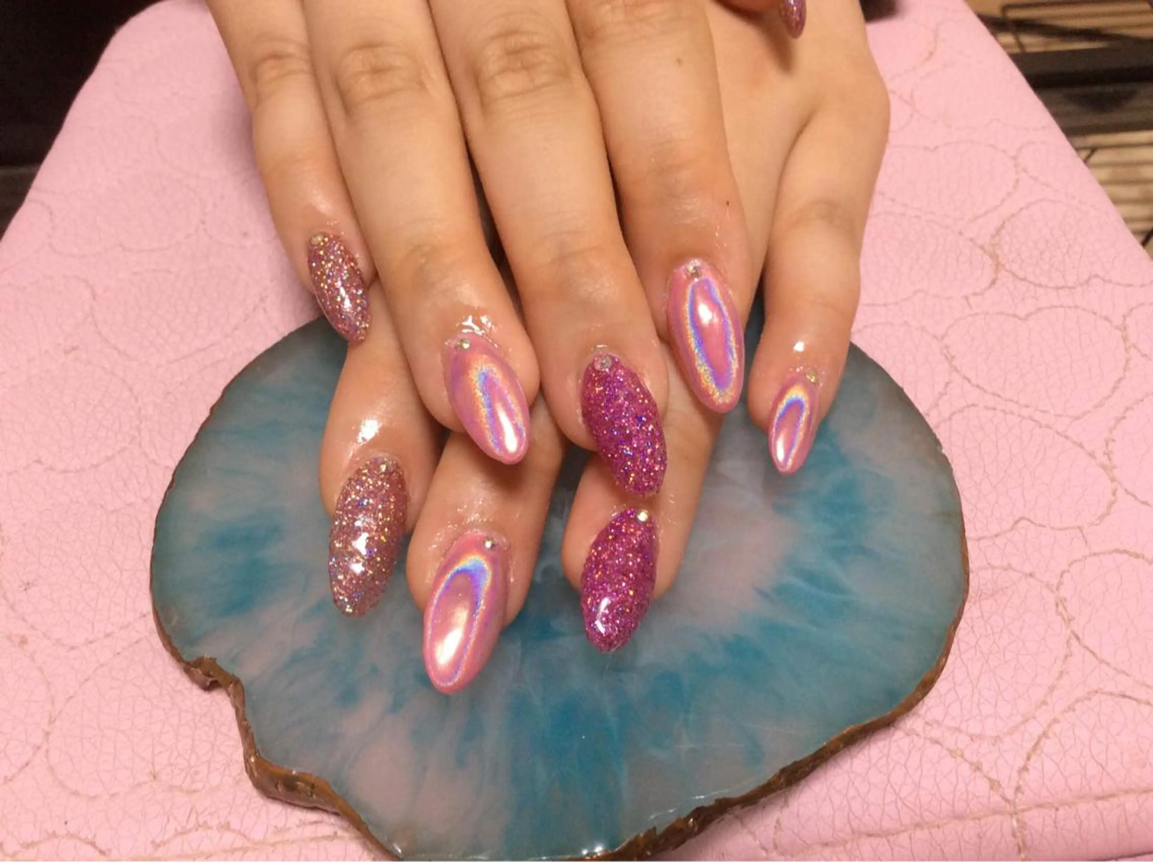 ネイル フラワー ムーンのネイルデザイン