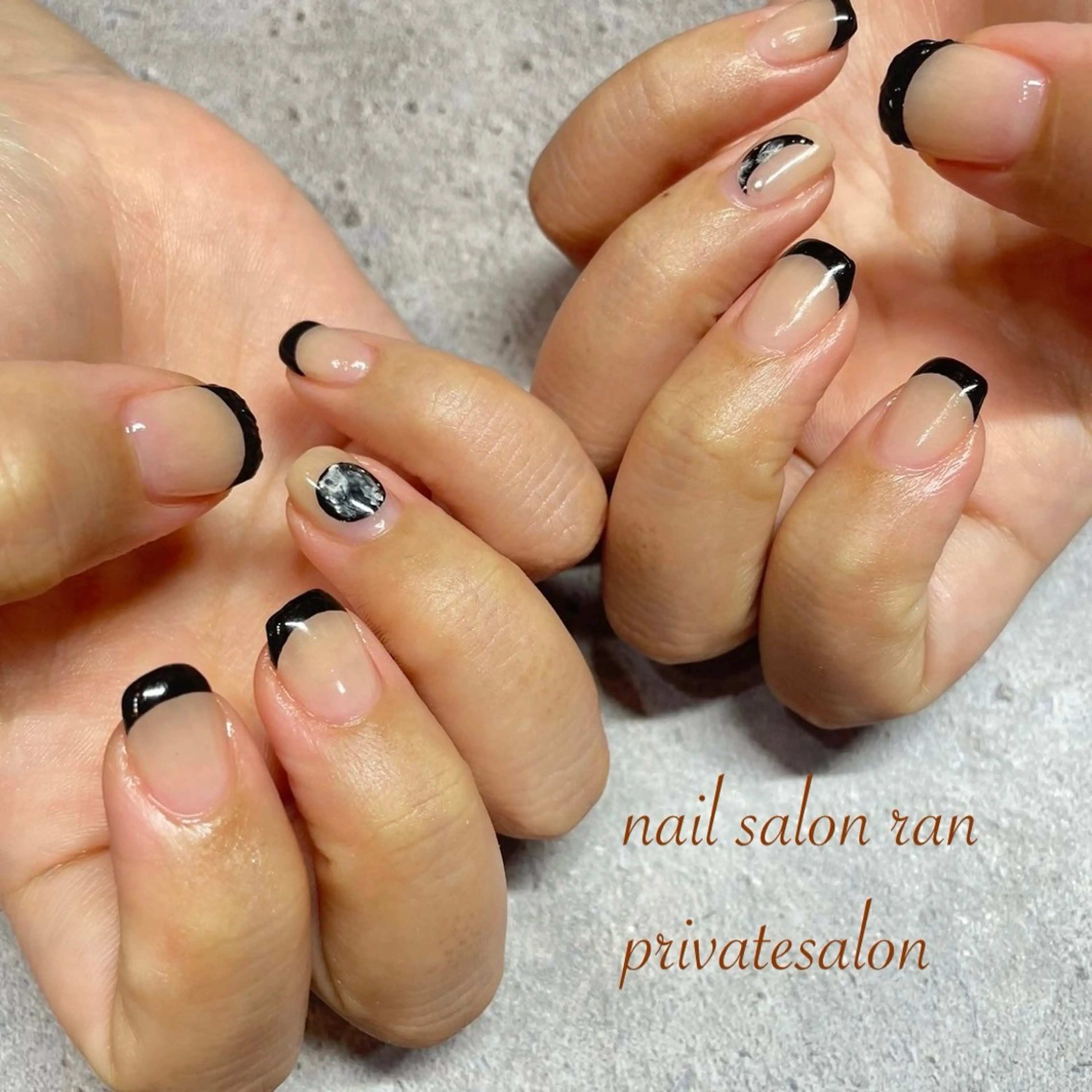 ネイル フレンチネイル ハンドネイル ハンドケア nailsalon ranのネイルデザイン