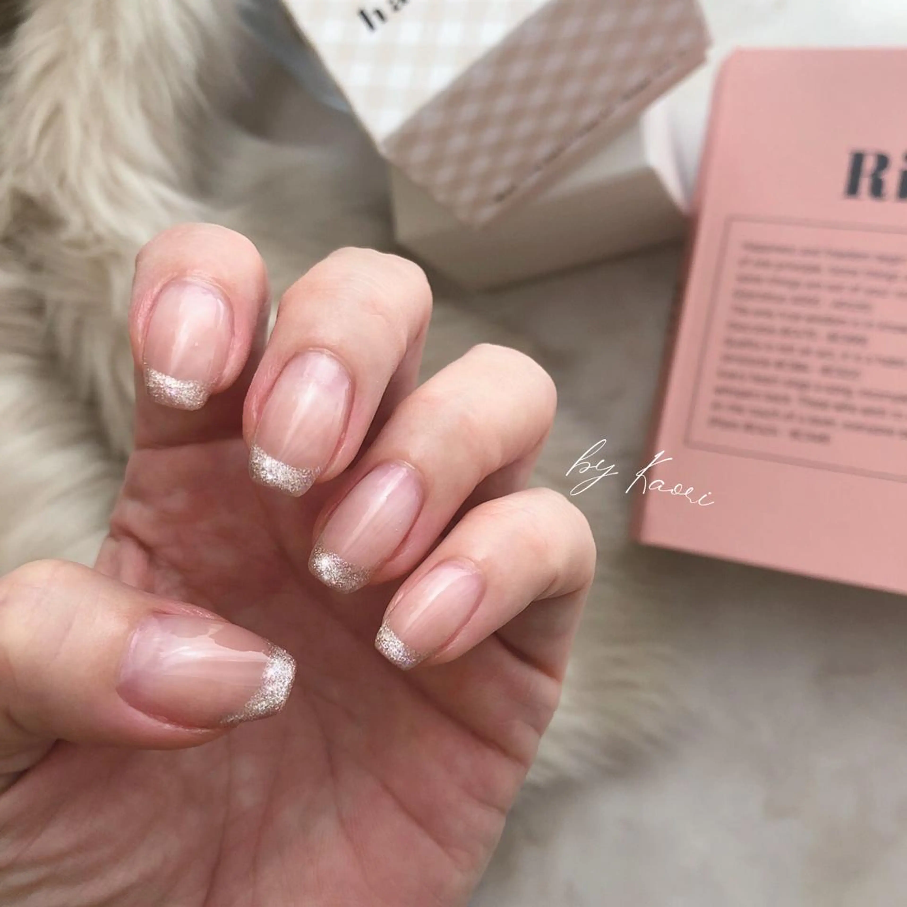 ネイル オーロラネイル ブラウン カジュアル フットネイル フレンチネイル ハンドネイル _Defi_ by Kaoriのネイルデザイン