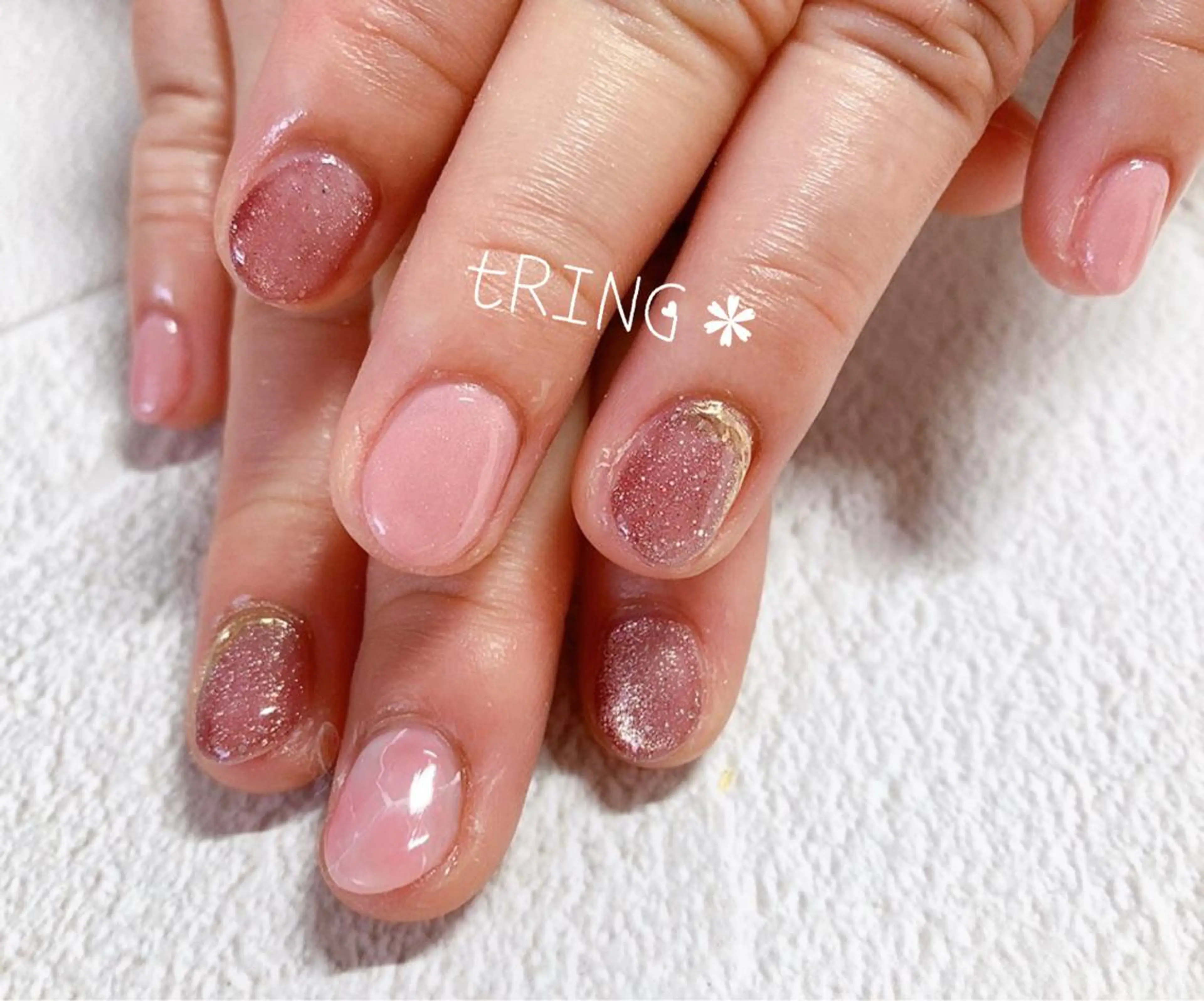 ネイル ハンドネイル tRING＊ しいの木台のネイルデザイン